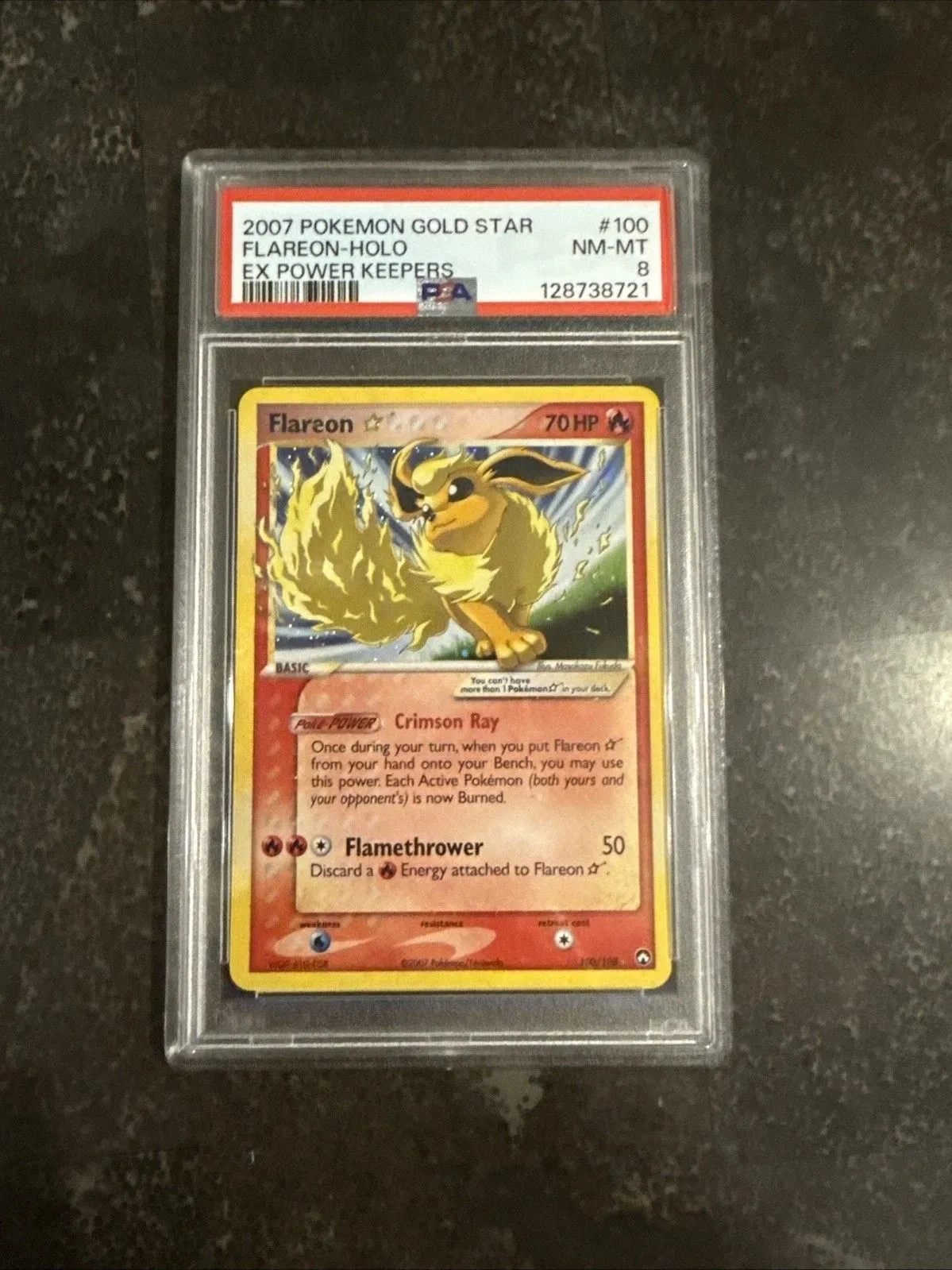 Pokmon TCG Flareon Gold Star 100/108 Power Keepers Holo Card PSA 8   Whatnot: Shop, Sell, Connect