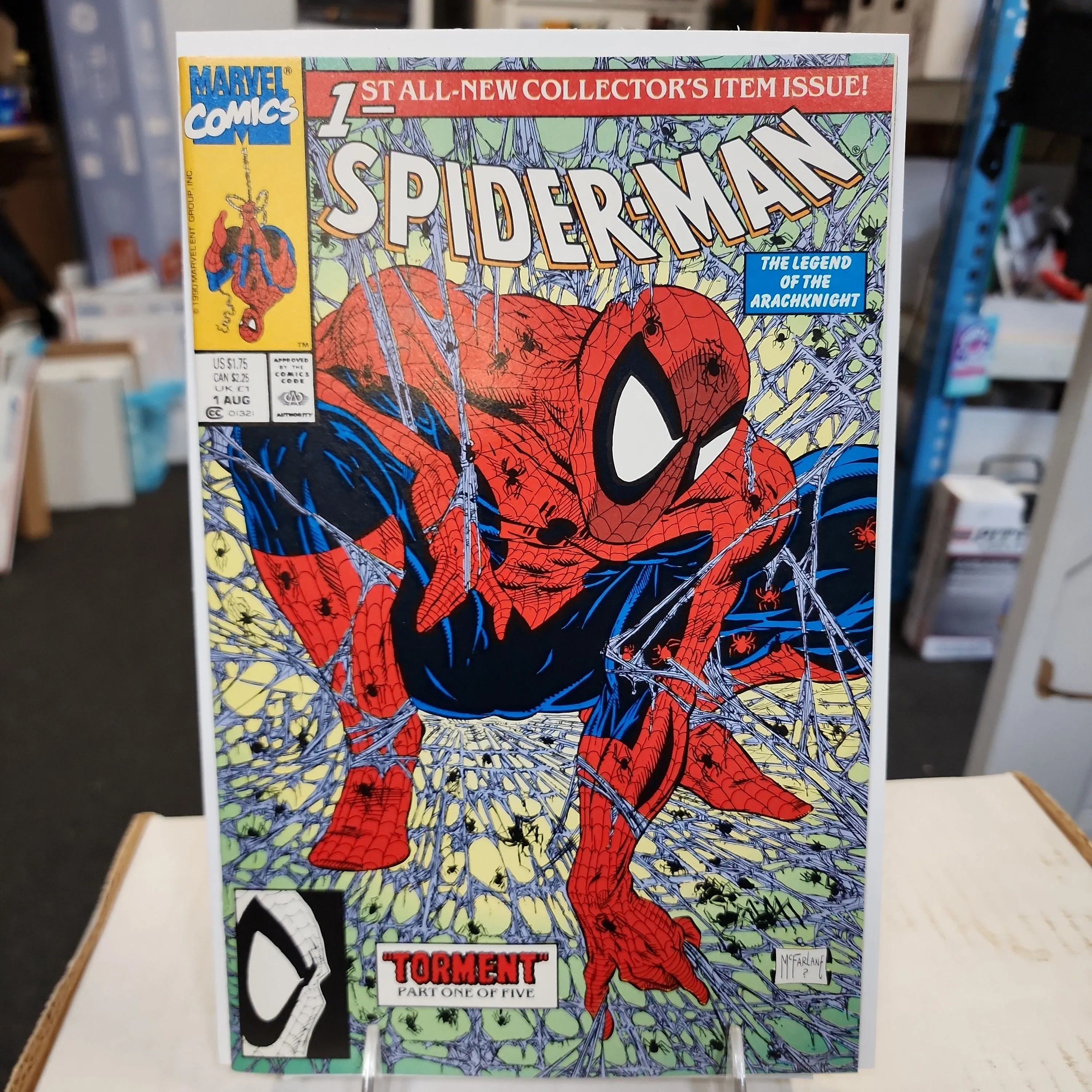 Product image for Spider-Man #1 (1990)...NM...Green variant