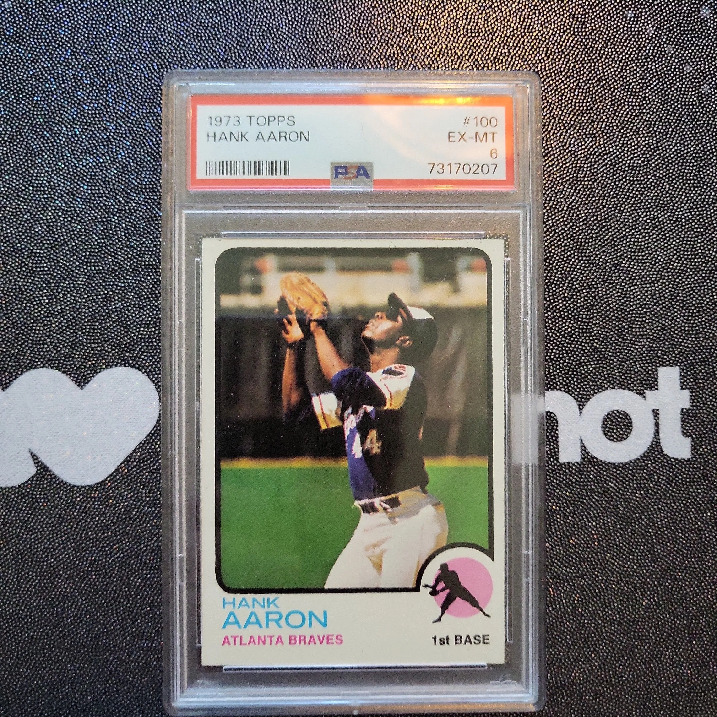 Product image for 1973 Topps Hank Aaron 100  PSA EX-MT 6