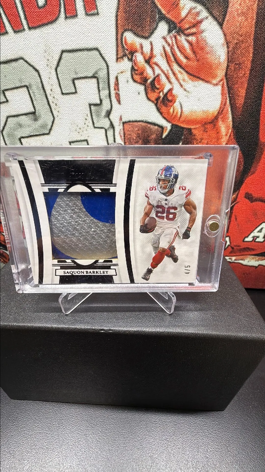 Product image for Saquon Barkley flawless 2022 game used shoe or glove 4/5