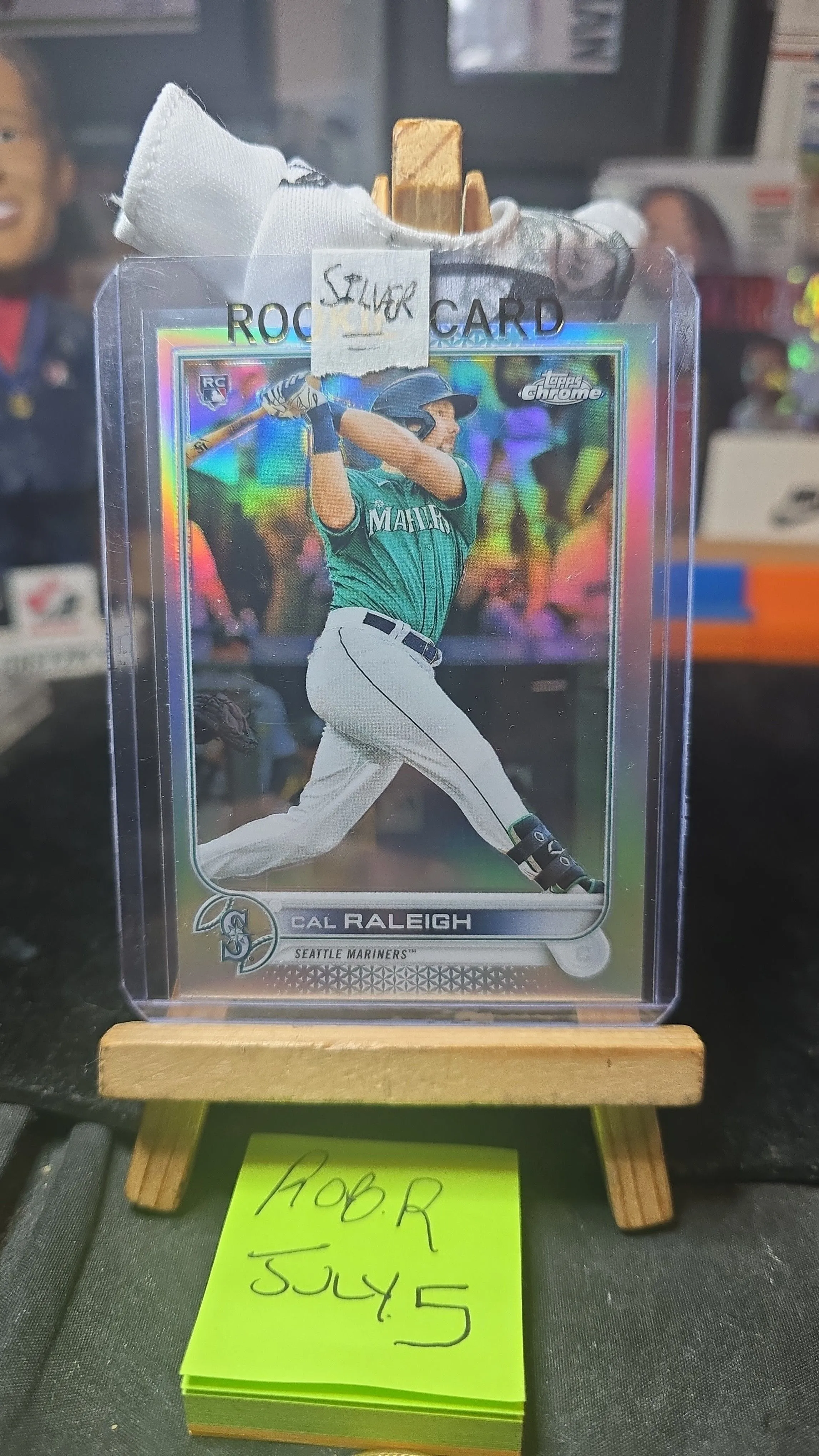 Product image for 2022 topps chrome CAL RALEIGH RC silver variation