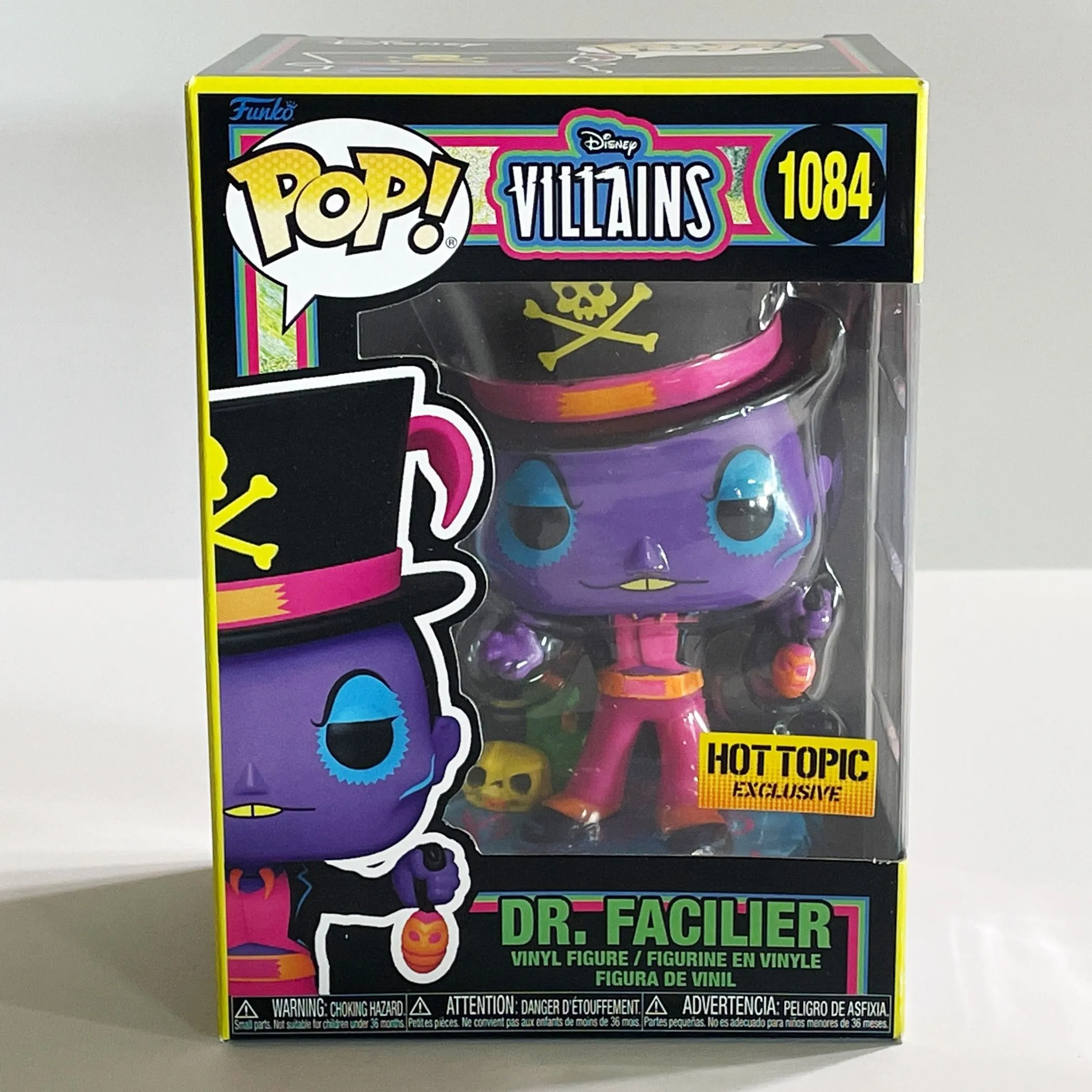 Product image for CLEARANCE 1084 Dr. Facilier BLACK LIGHT Funko Pop Exclusive Disney Villians Princess & the Frog MIB
