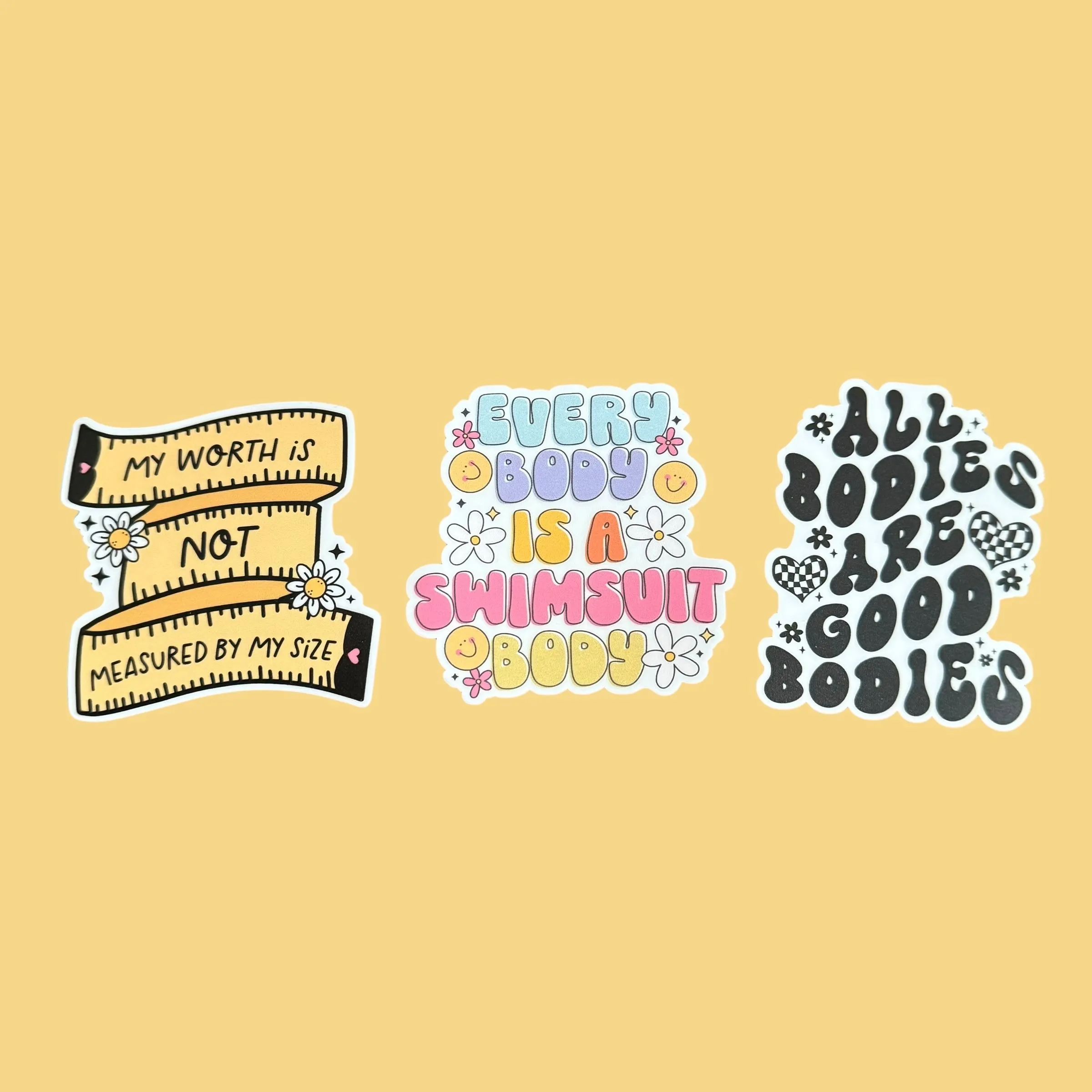 Product image for Body Positivity 3" Vinyl Sticker Bundle