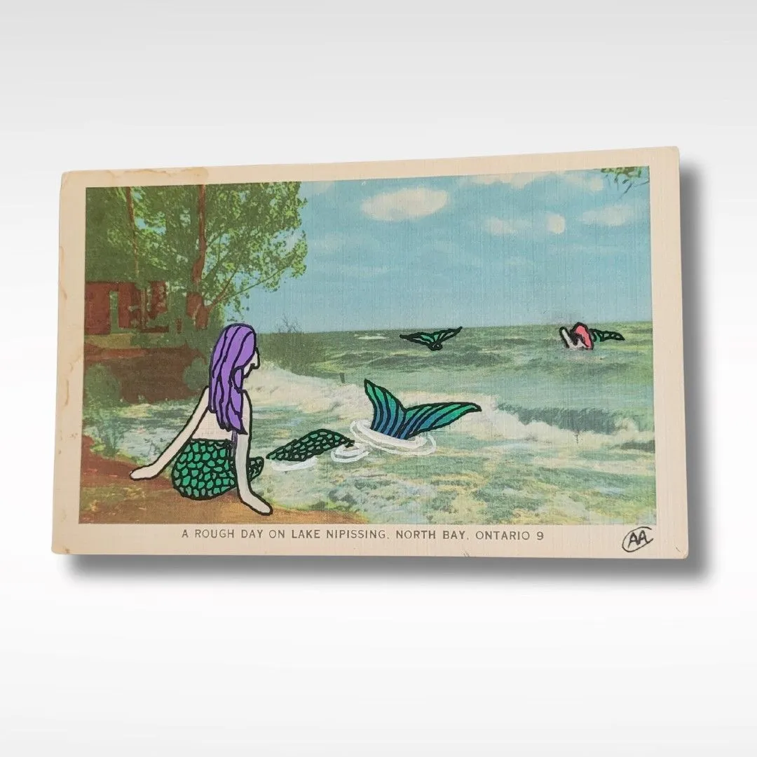 Product image for Handmade - Mermaids At The Lake Altered Postcard