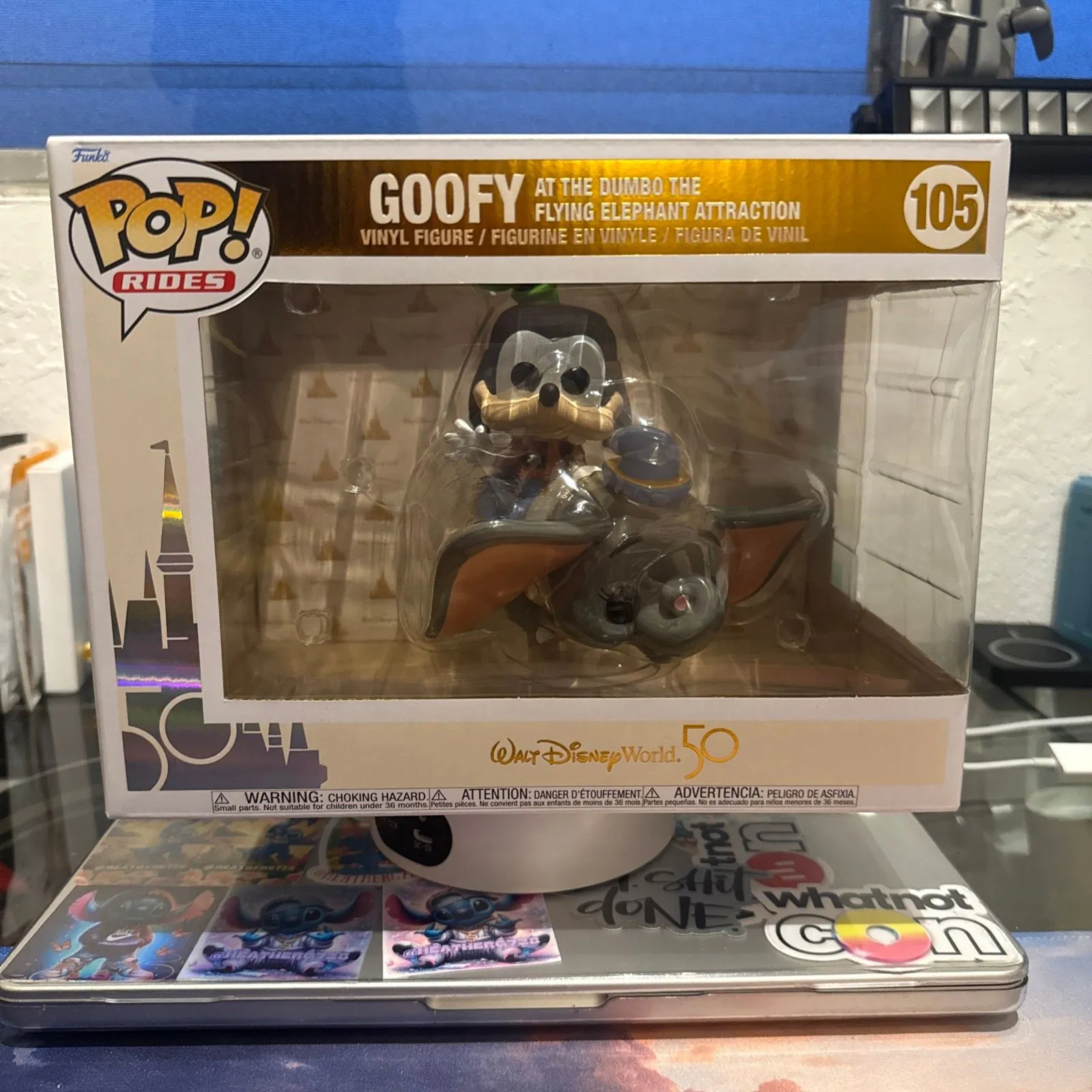 Product image for Funko Pop! Rides: Disney -Goofy at the Dumbo the Flying Elephant Attraction #105