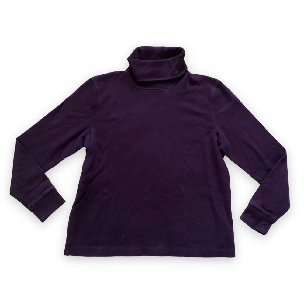 Product image for Lauren Ralph Lauren Purple Turtleneck Size Petite Small