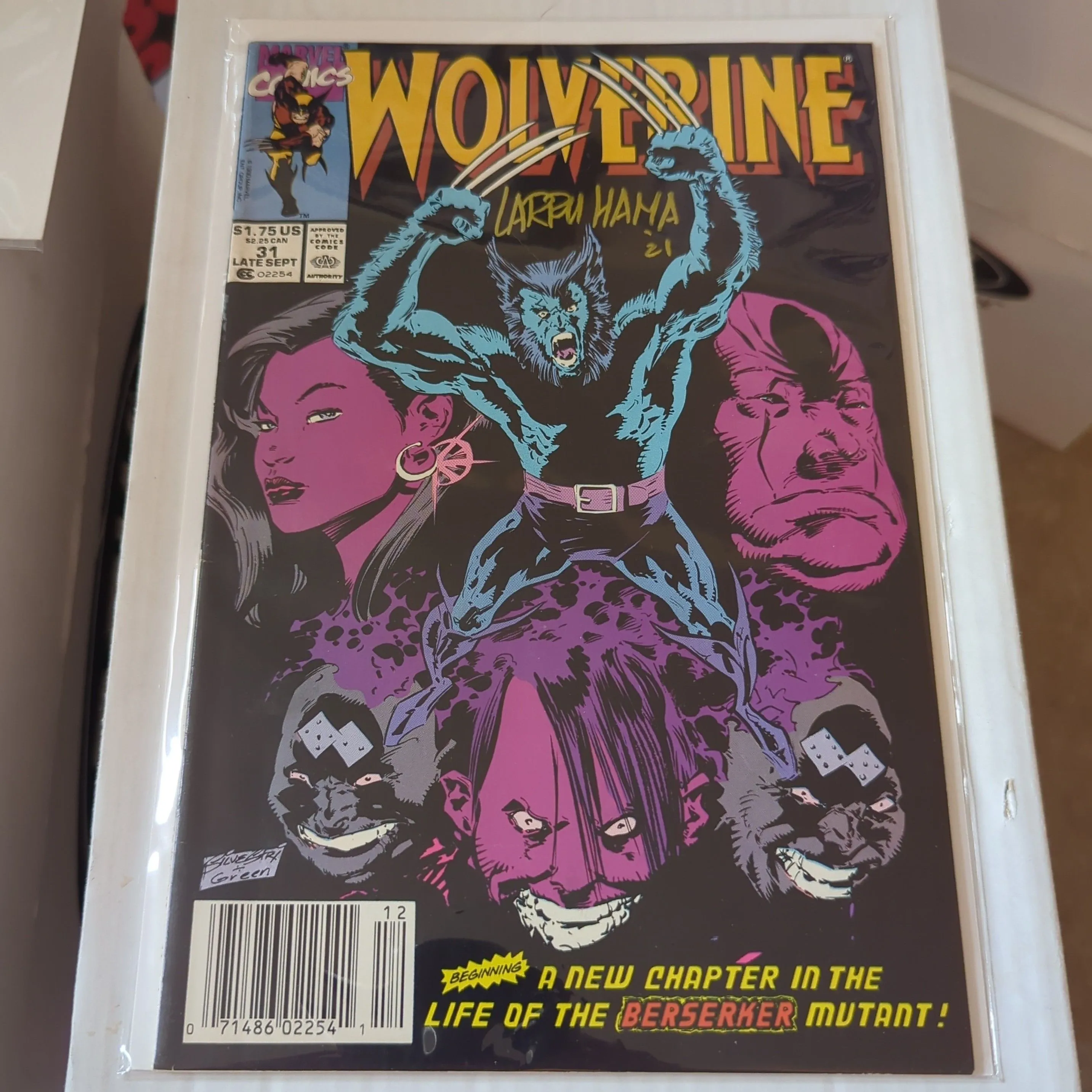 Product image for Wolverine #31 Signed by Writer LARRY HAMA