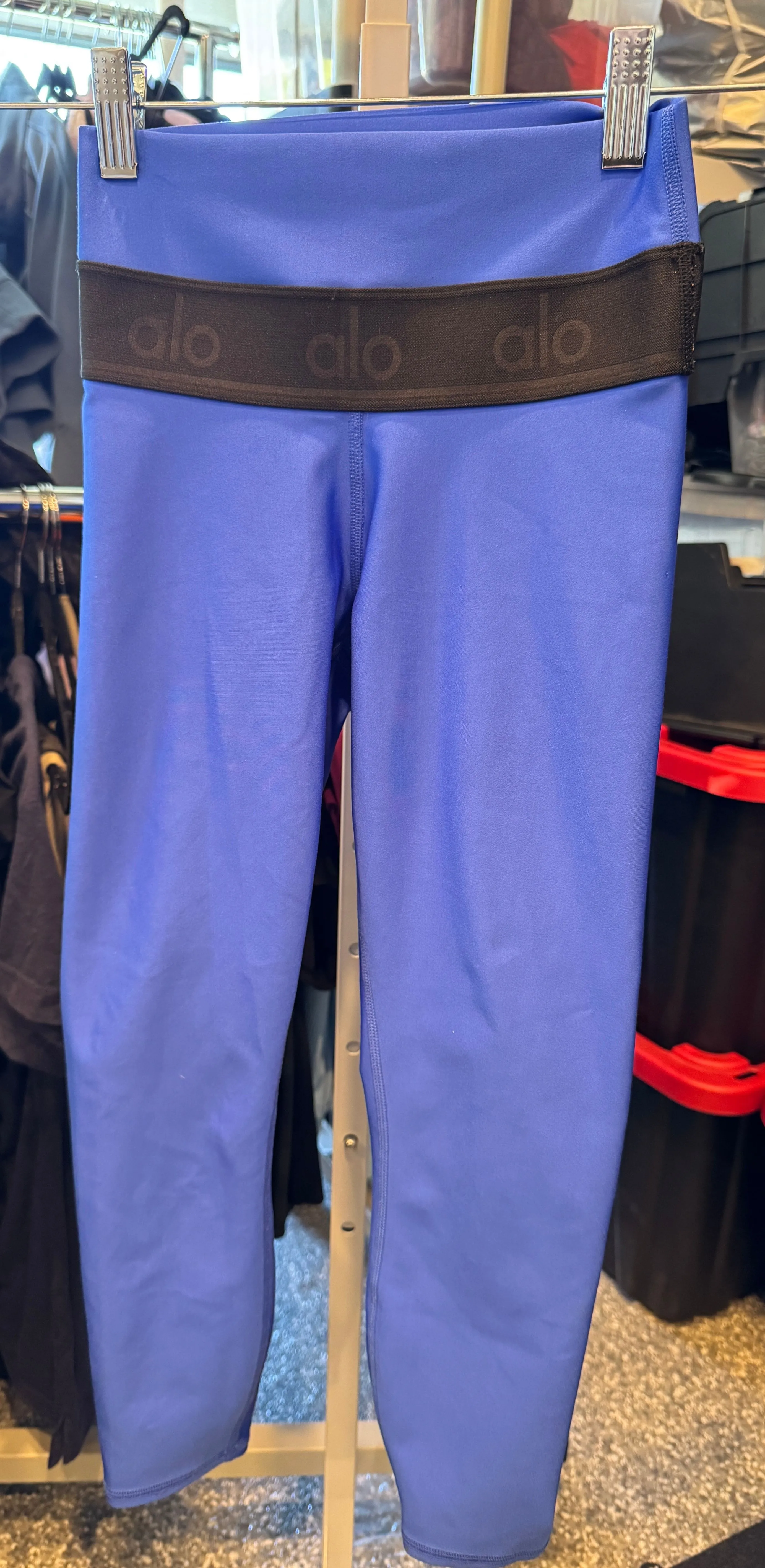 Product image for Alo Airlift Blue and Black Leggings size XXS