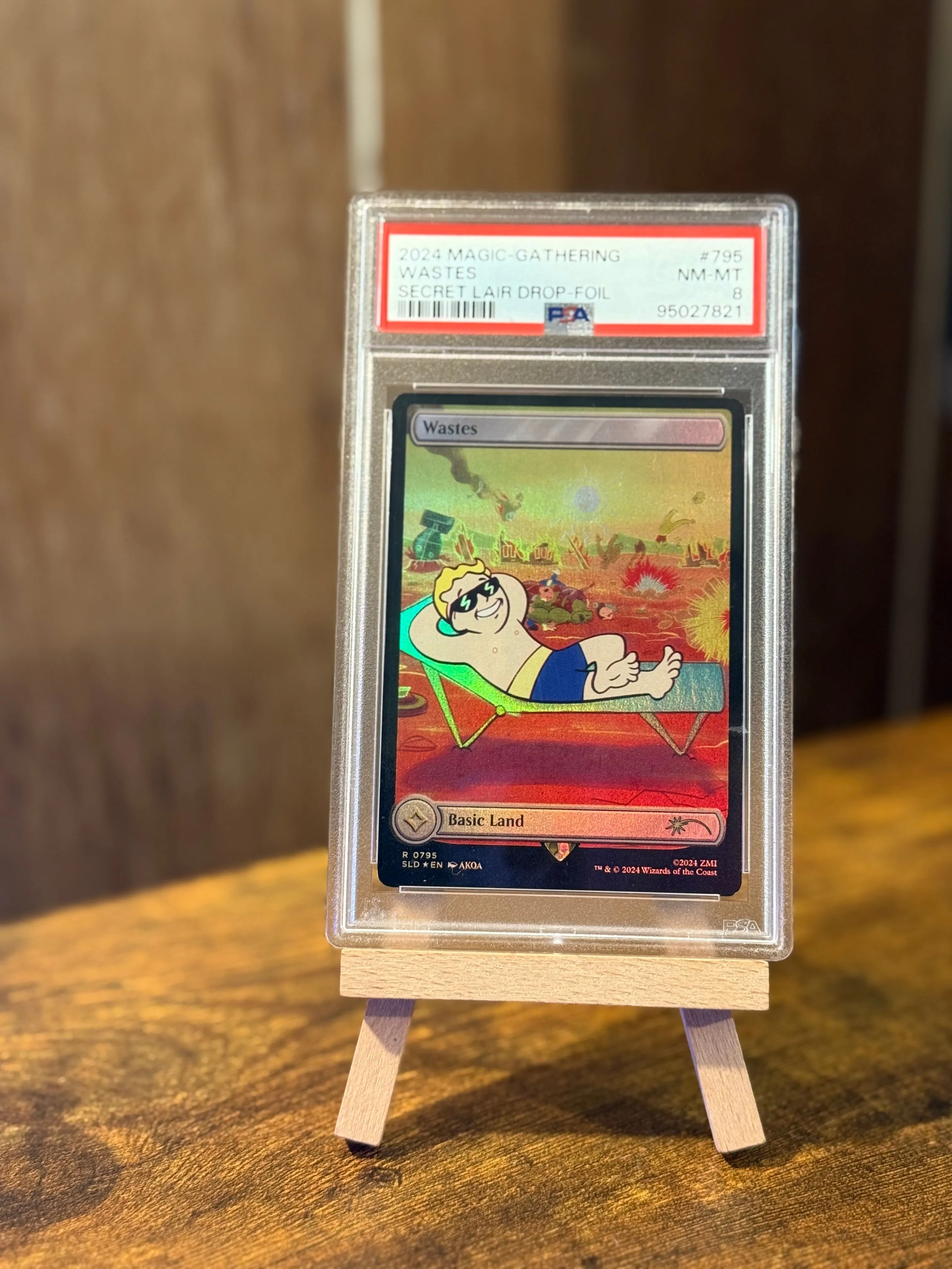 Product image for PSA 8 Secret Lair Drop "Fallout" Wastes FOIL