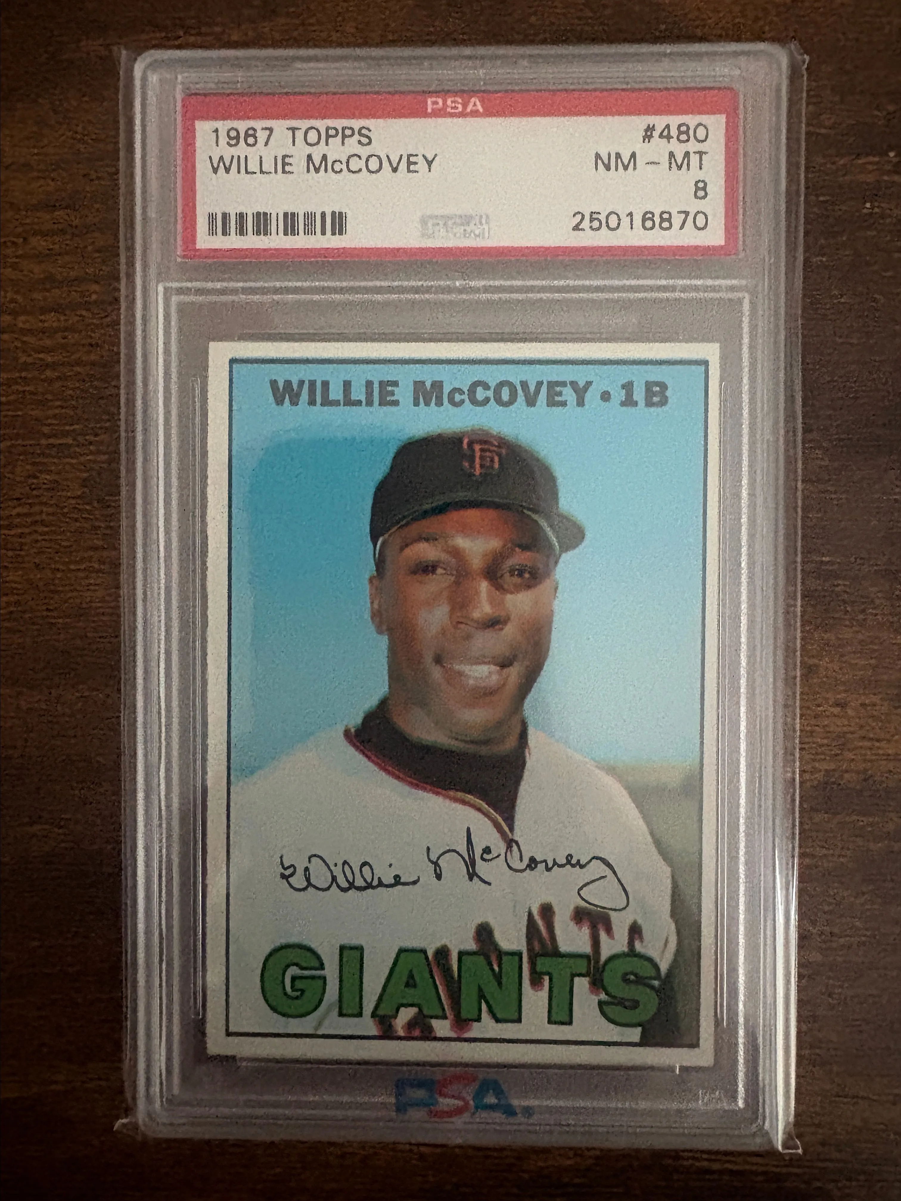 Product image for 1967 Topps Willie McCovey PSA 8