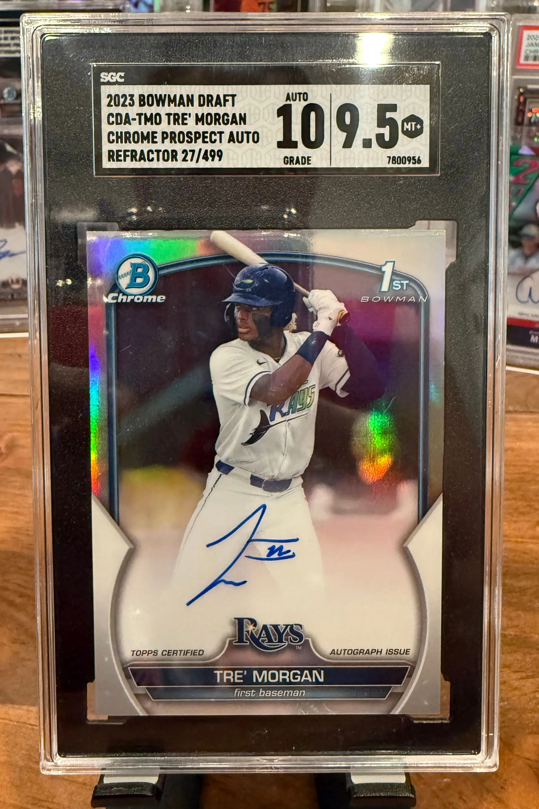 Product image for 2023 Bowman Draft Tre Morgan 1st Refractor Auto /499 SGC 10/9.5