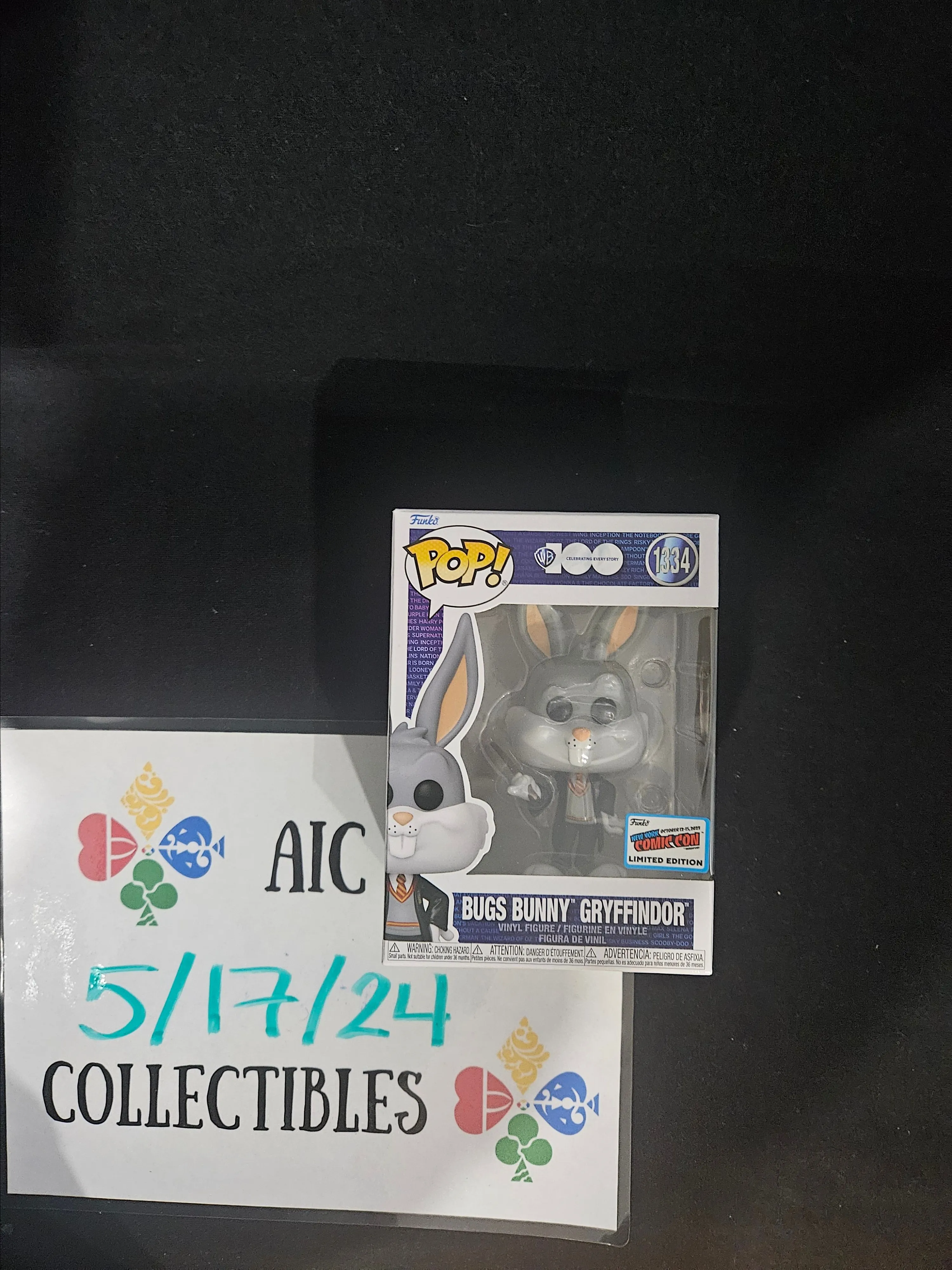 Product image for Funko Pop! Vinyl: Looney Tunes - Bugs Bunny Gryffindor - NYCC (Con Sticker)#1334