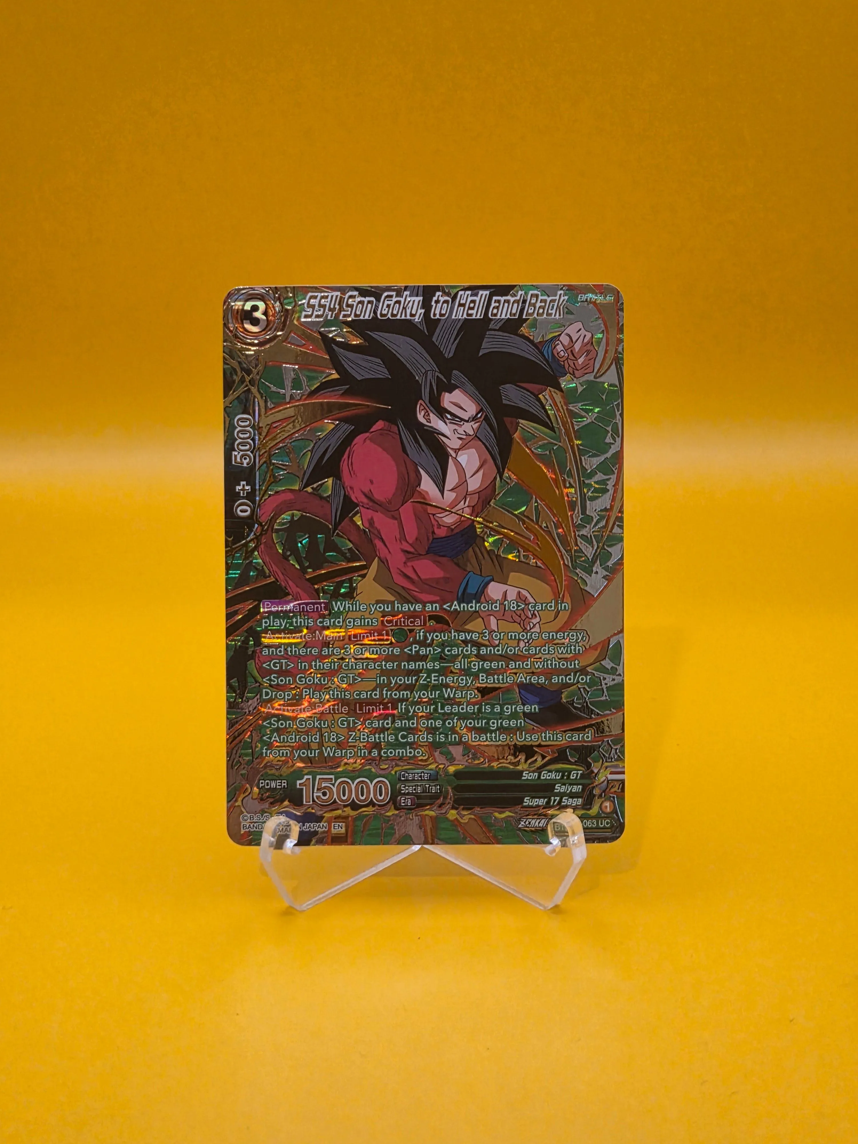 Product image for SS4 Son Goku, to Hell and Back Gold Foil Dragon Ball Super
