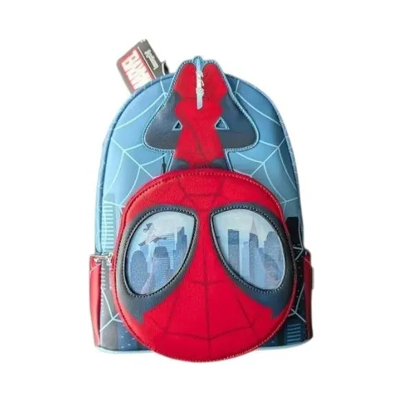 Product image for Loungefly Spidey lenticular hard tag large backpack nwt 