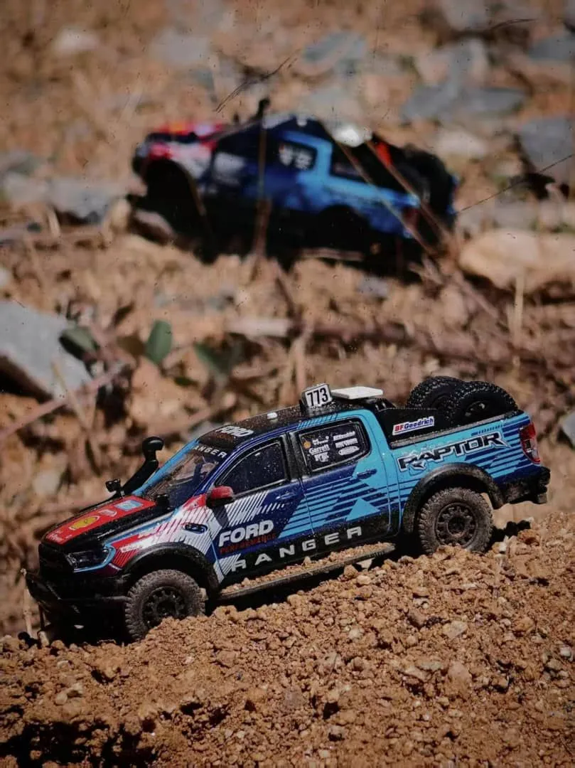 Product image for MK Miniatures Ford Ranger Raptor 2024 Baja racing (Blue w/lgraphics)