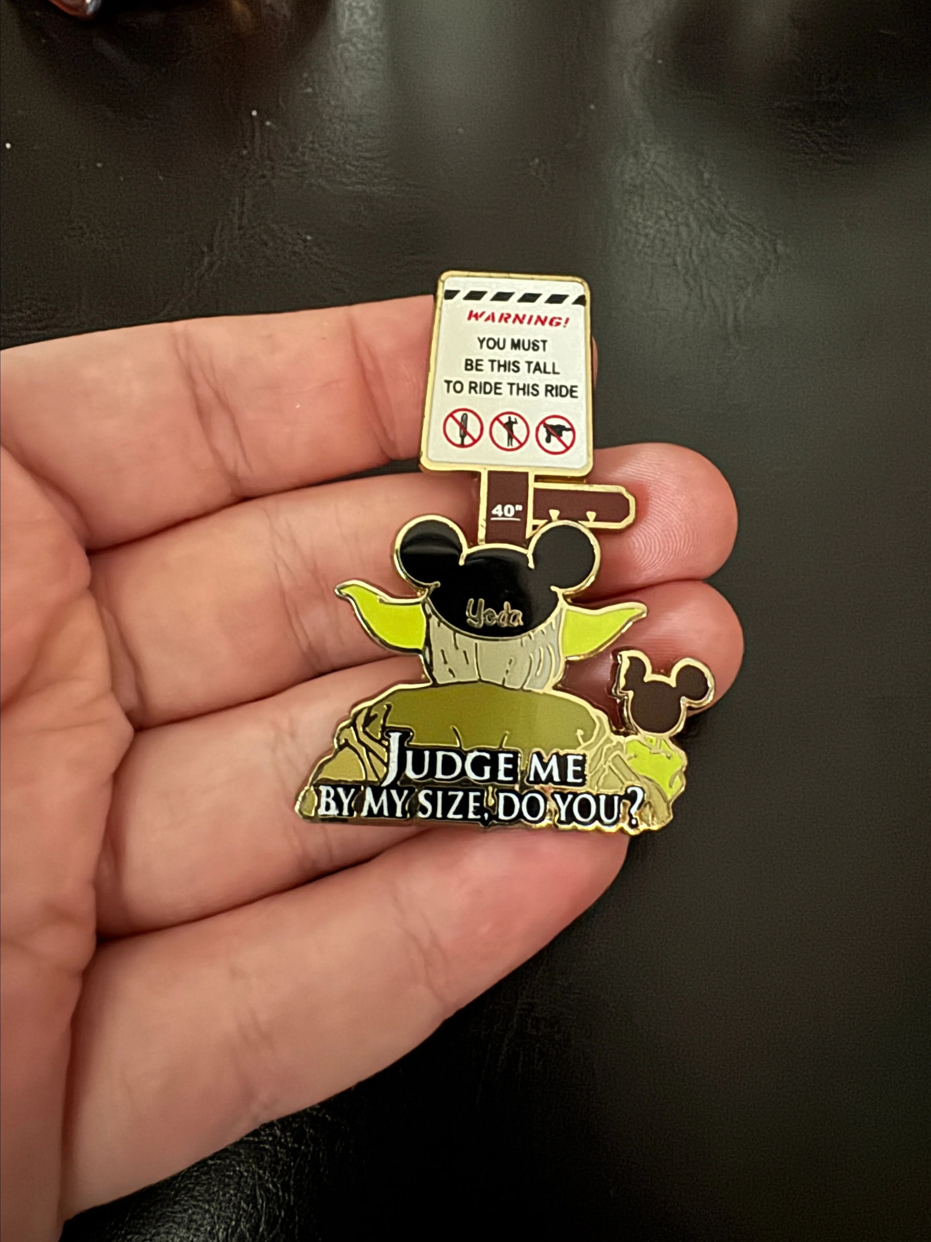 Product image for 2008 Disney Star Wars Yoda "Judge Me By My Size Do You?" Trading Pin
