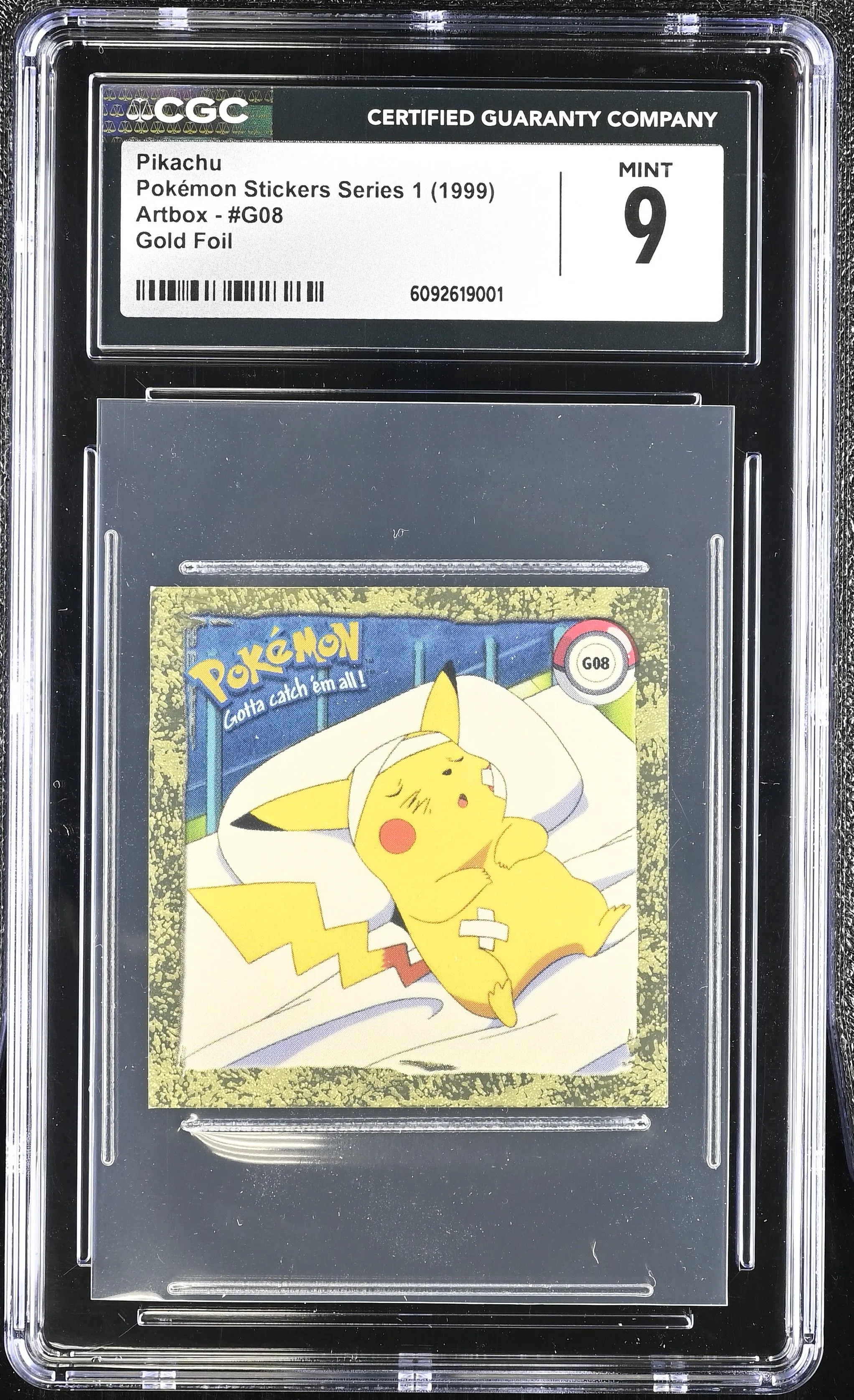 1999 Pokmon Artbox Sticker Series 1 Rare Gold Sticker Pikachu#G08 CGC 9   Whatnot: Shop, Sell, Connect