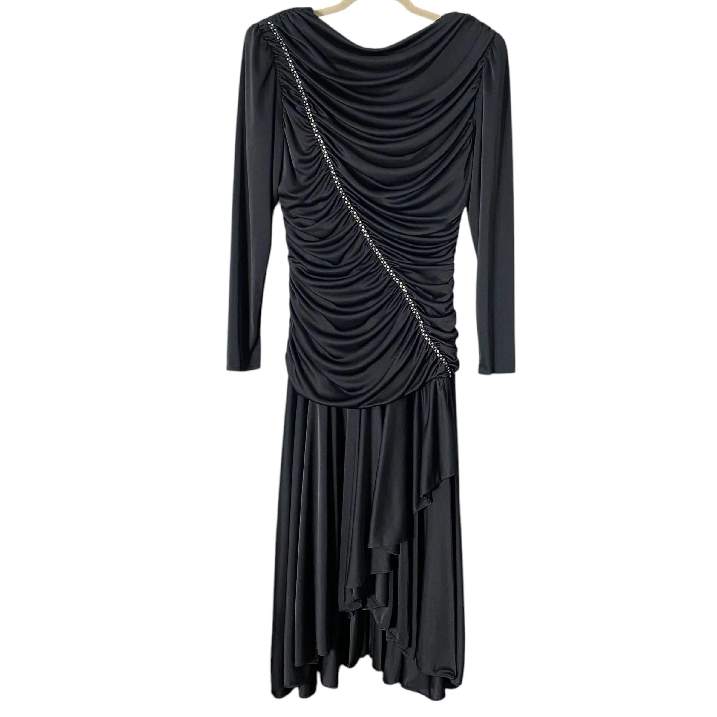 Vintage 80s Made in USA Abby Kent Black evening dress Size 12 Whimsigoth Womens