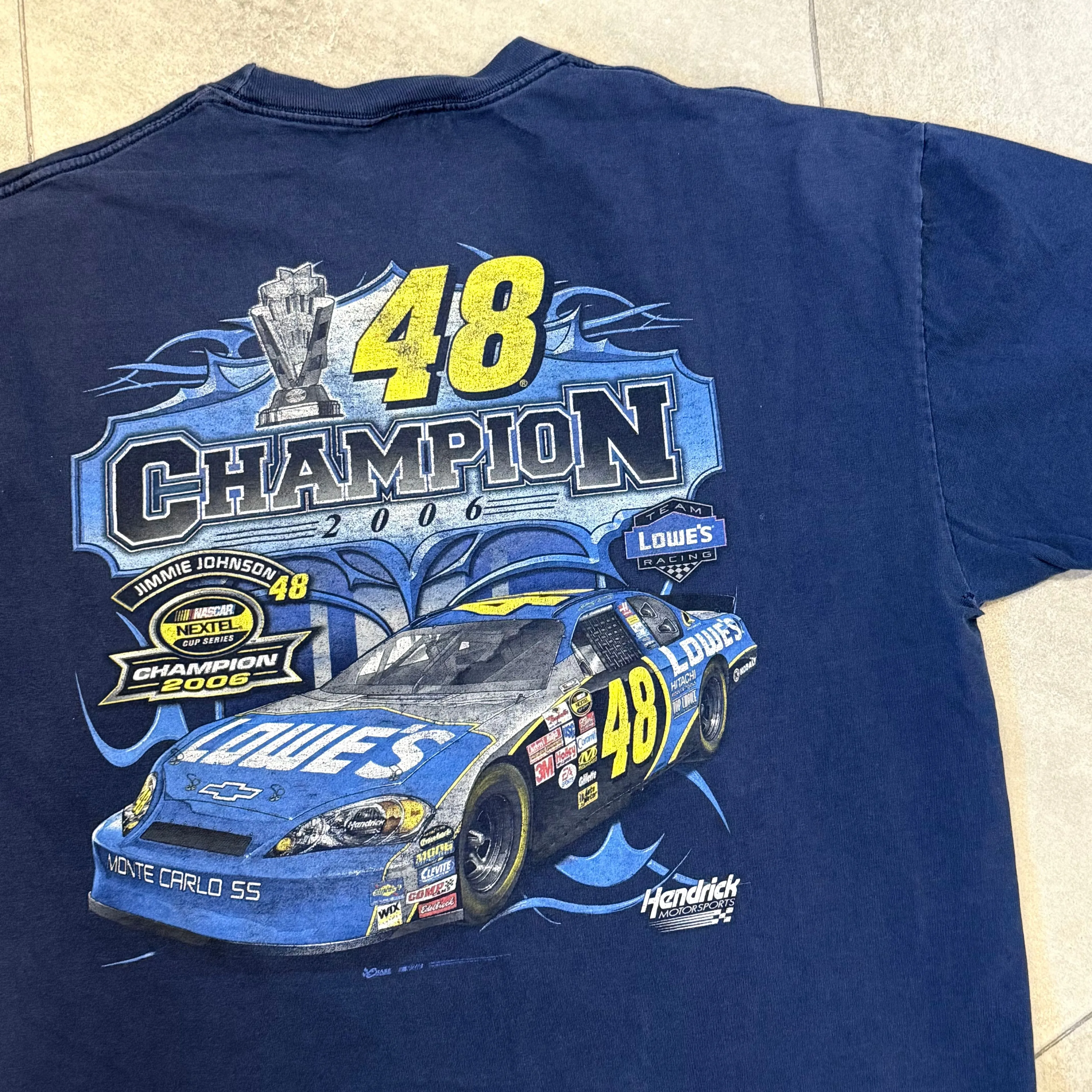 Product image for VTG Jimmie Johnson Blue Race Tee SZ 2XL (J)