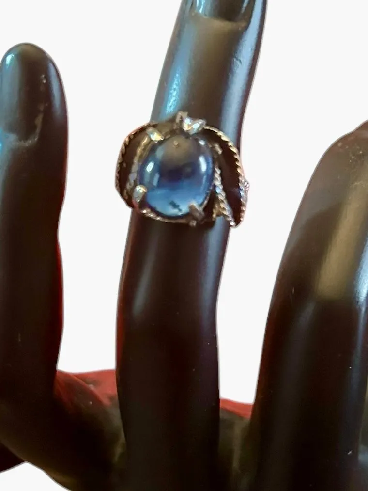 Product image for Park Lane Blue Stone Ring Size 6 (Z)