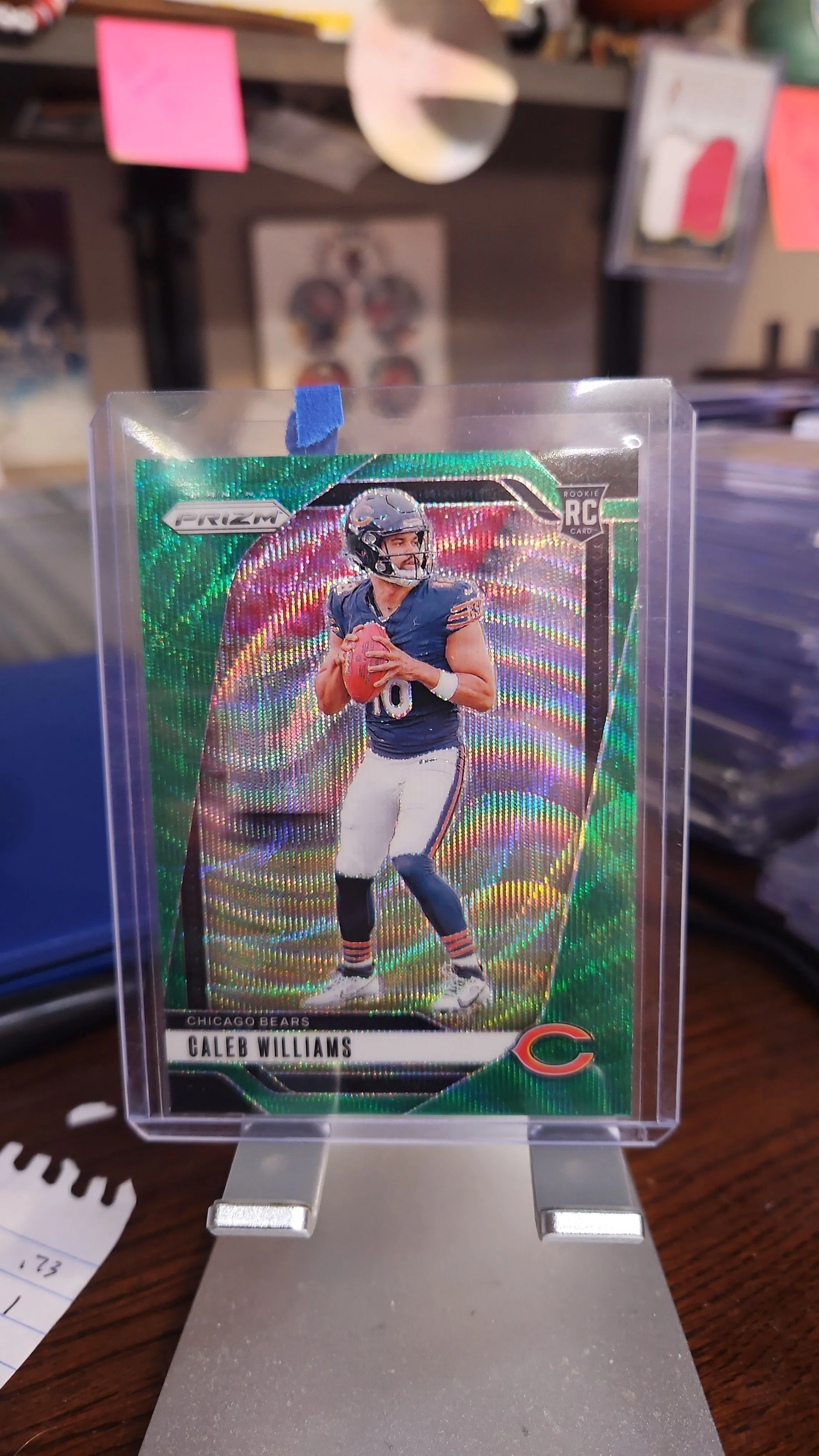 Product image for Caleb Williams Rookie...2024 Prizm Green Wave...Bears