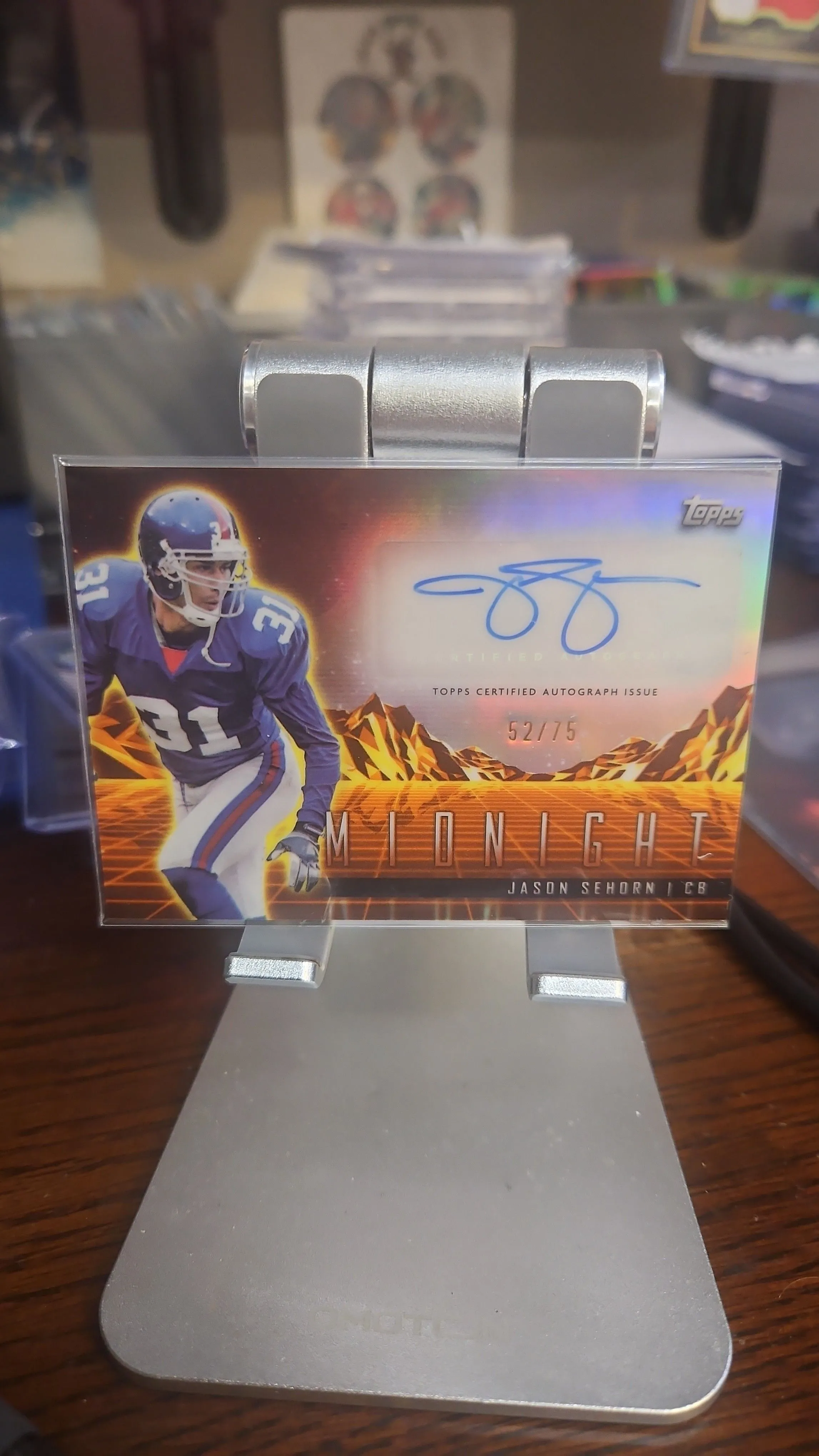 Product image for Jason Sehorn Auto #d 52/75...2024 Topps Midnight...Giants