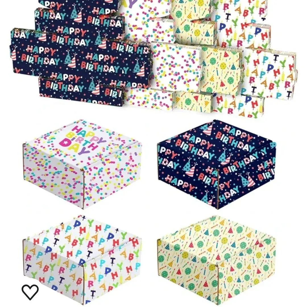 Product image for #96 4x4x2 Birthday Gift Shipping Boxes 20 Pack, Small Shipping Boxes for Small Business Mailing Boxe