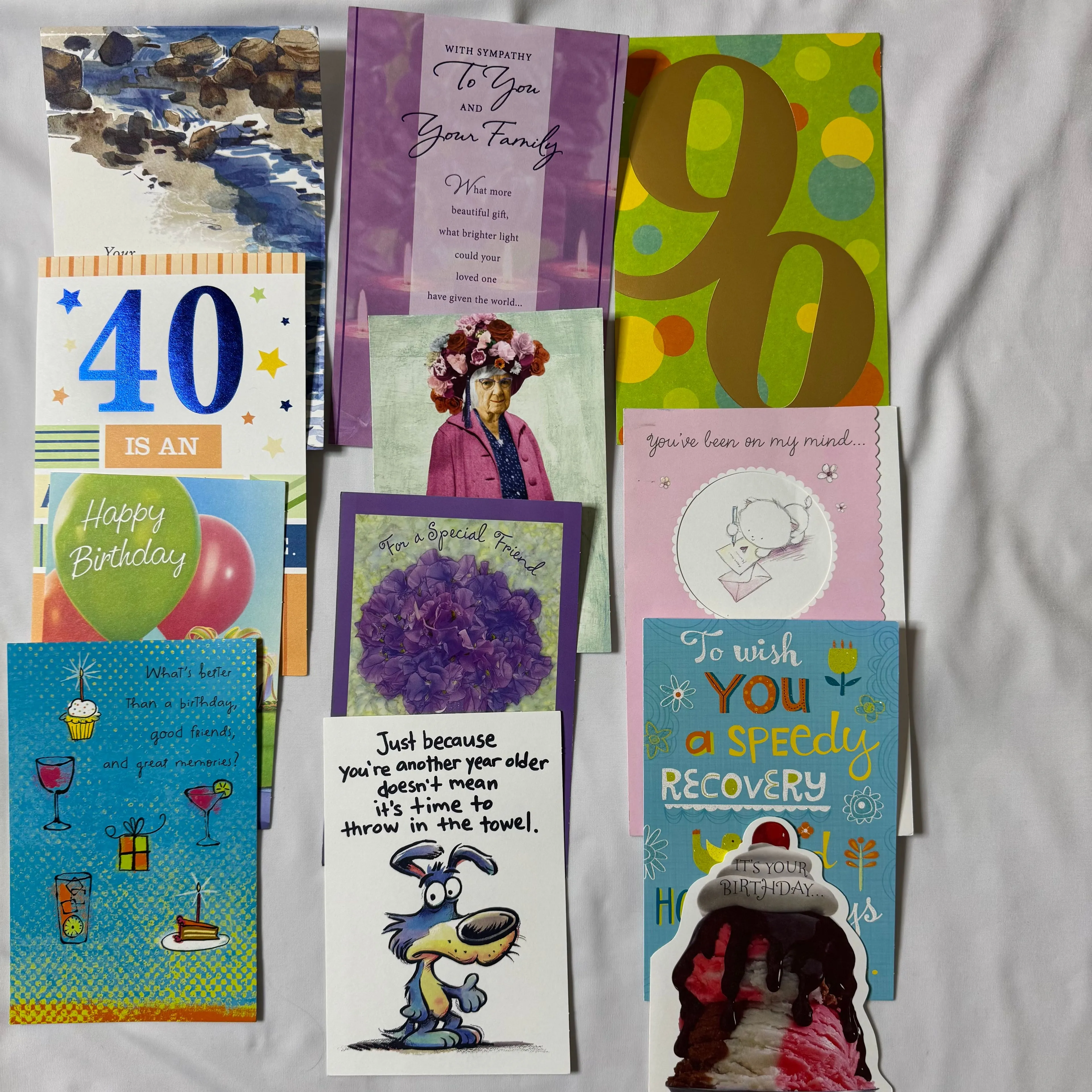 Product image for 13. 12 Greeting Cards, Ephemera, unused cards, bundle lot