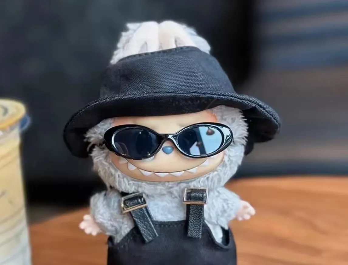 Product image for #96. Black Oval Sunglasses (LABUBU NOT INCLUDED)