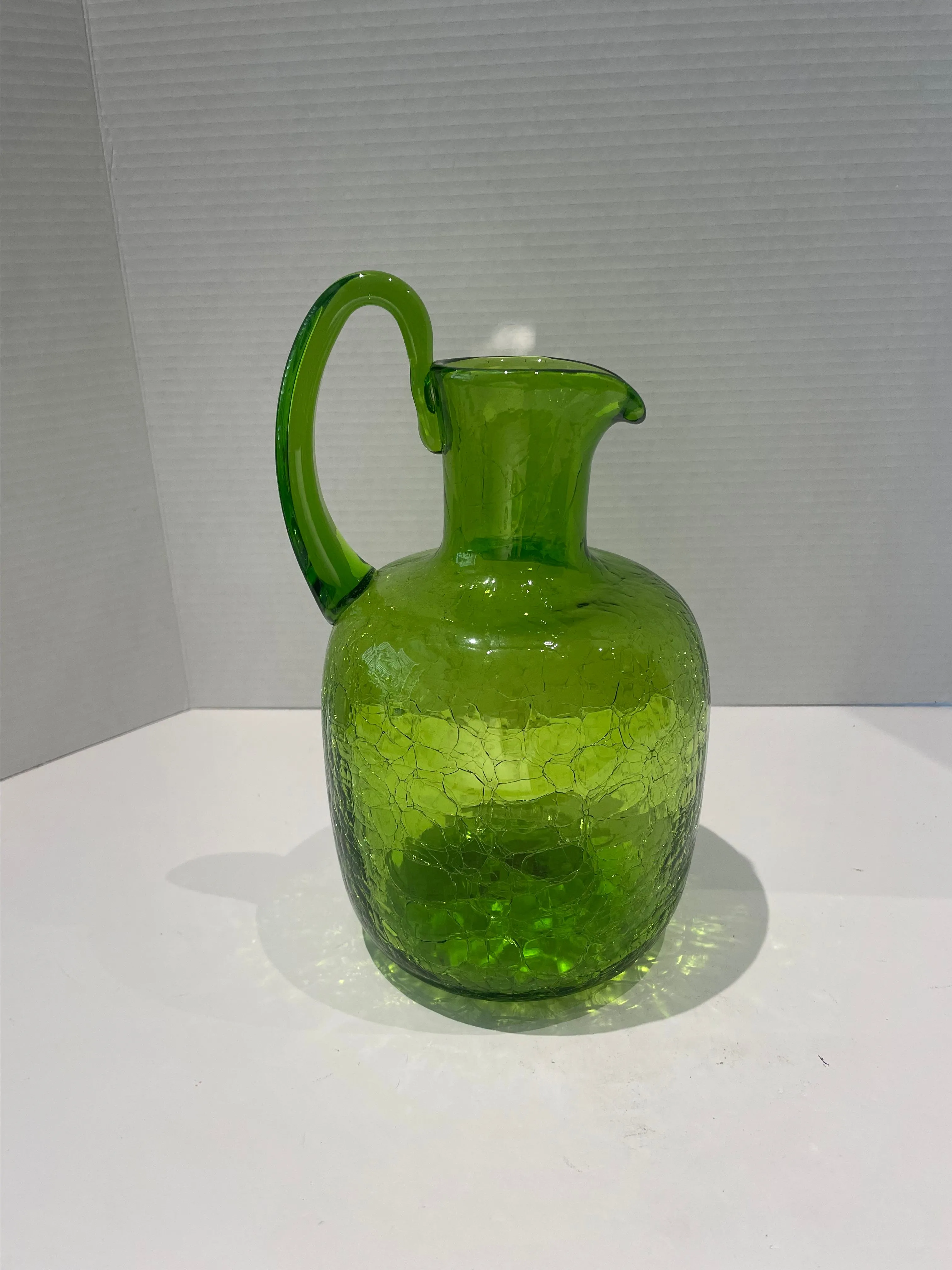Product image for 789 Blenko Crackle #656M Joel Myers Pitcher/Jug