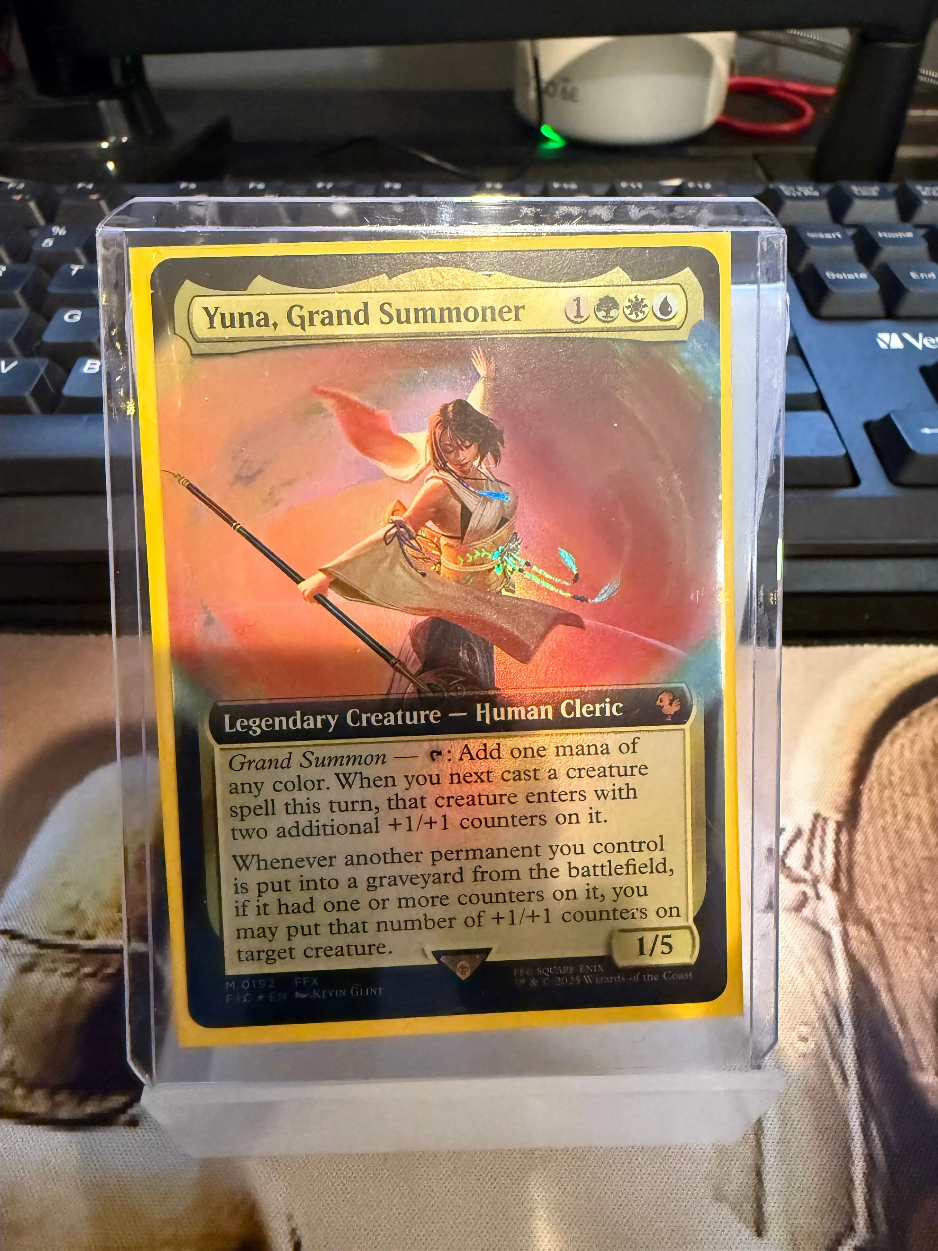 yuna mtg final fantasy 2025 MTG Final Fantasy Yuna, Grand Summoner #0216 (Borderless Surge Foil) –  PSA 10 Gem Mint