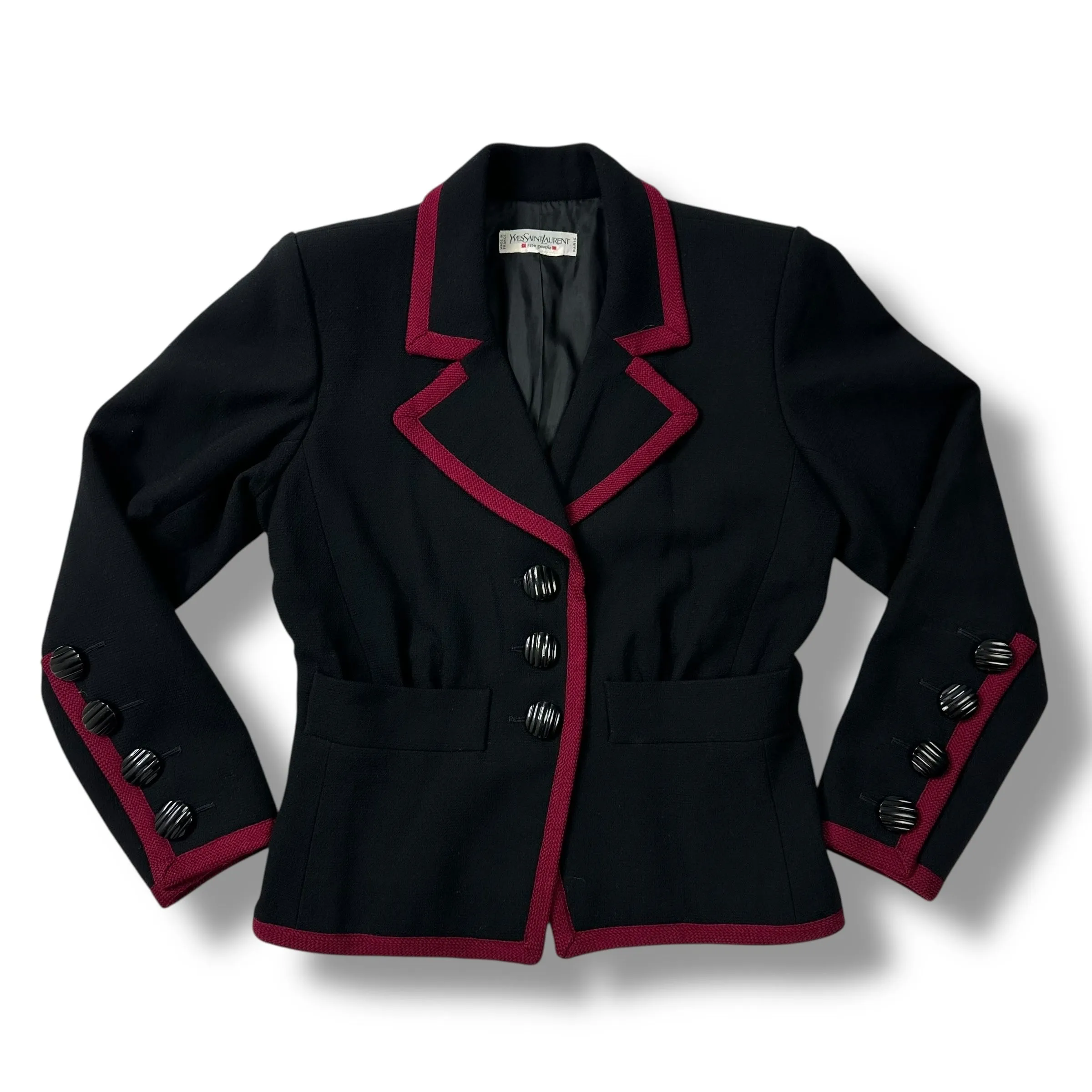 Product image for 80s YVES SAINT LAURENT ARCHIVE WOOL BLAZER