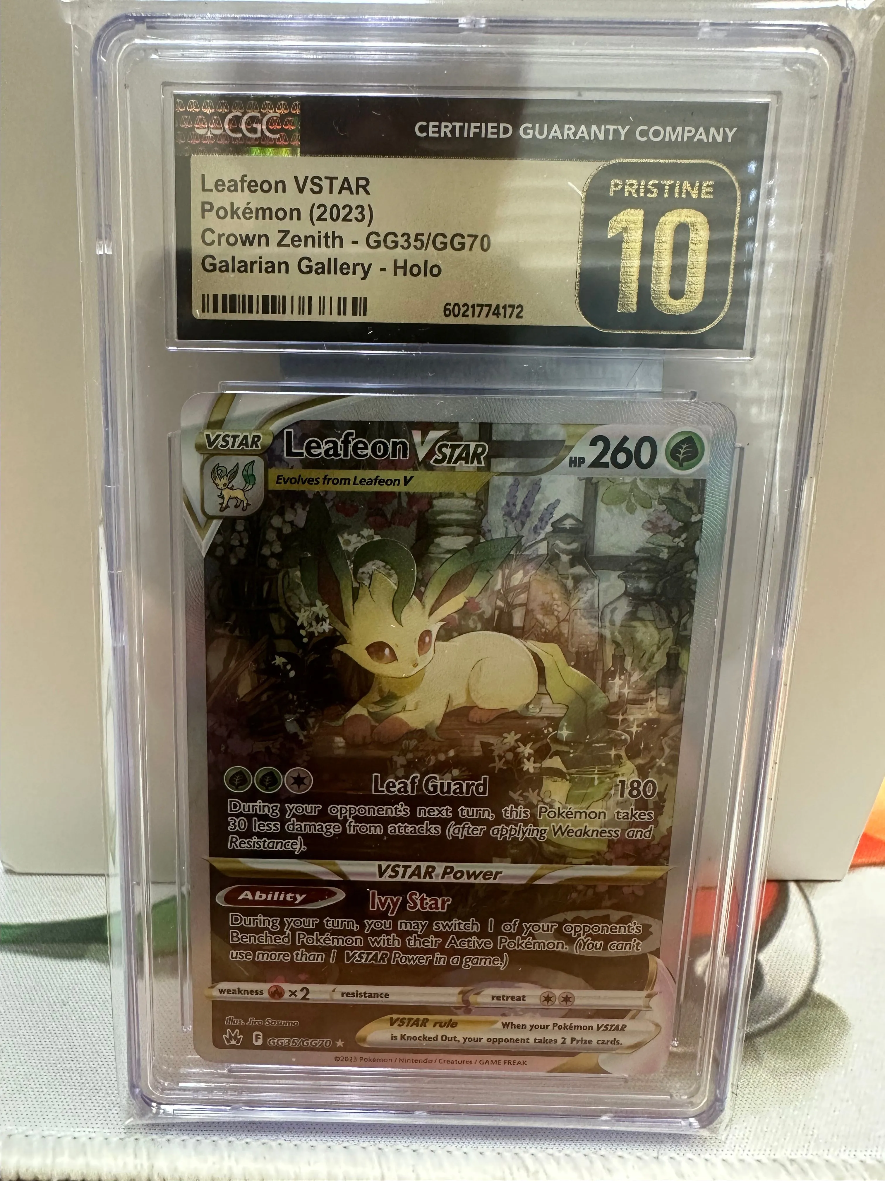 Product image for Leafeon VSTAR #GG35 - 2023 Crown Zenith - CGG Pristine 10