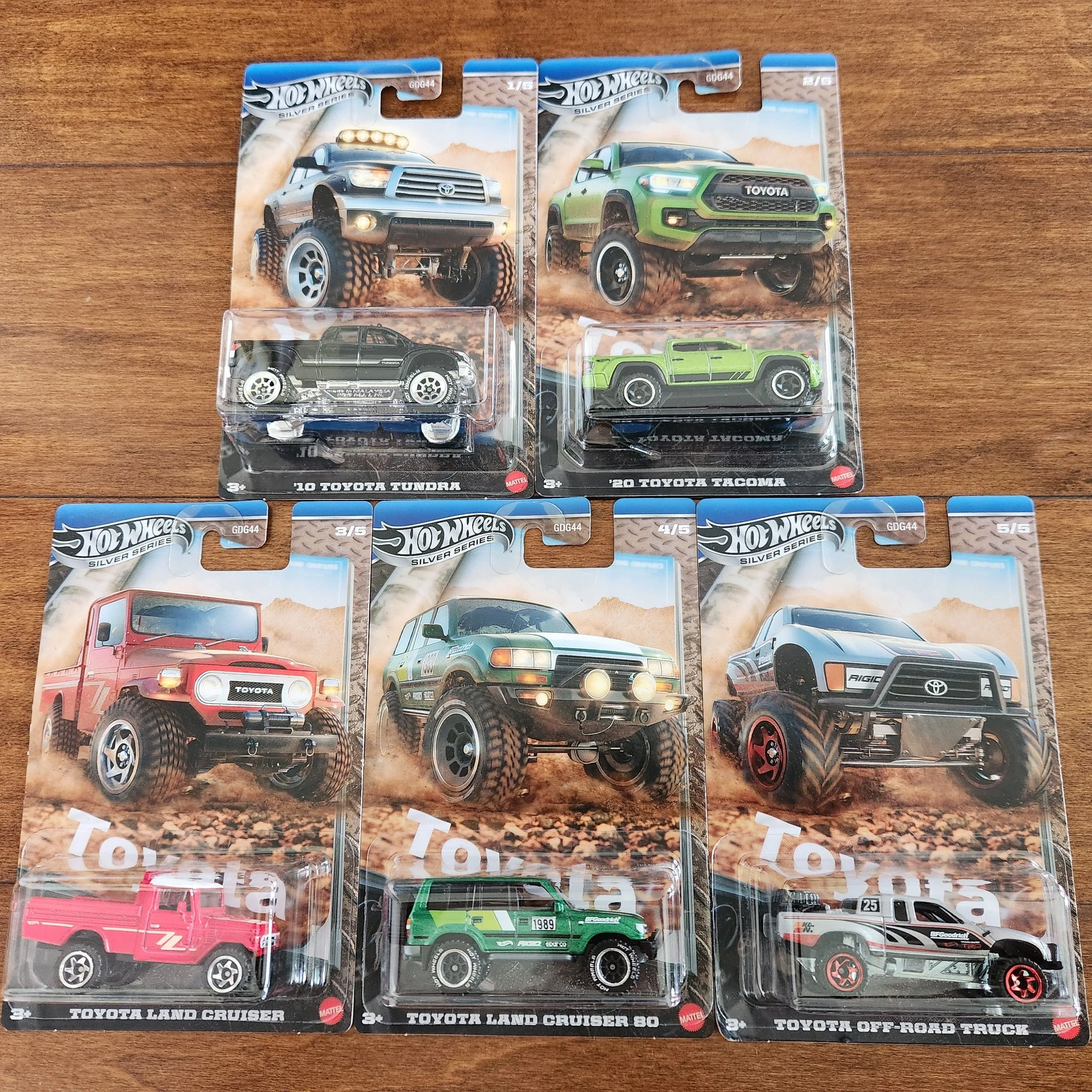 Product image for Hot Wheels Silver Series Toyota Trucks Set
