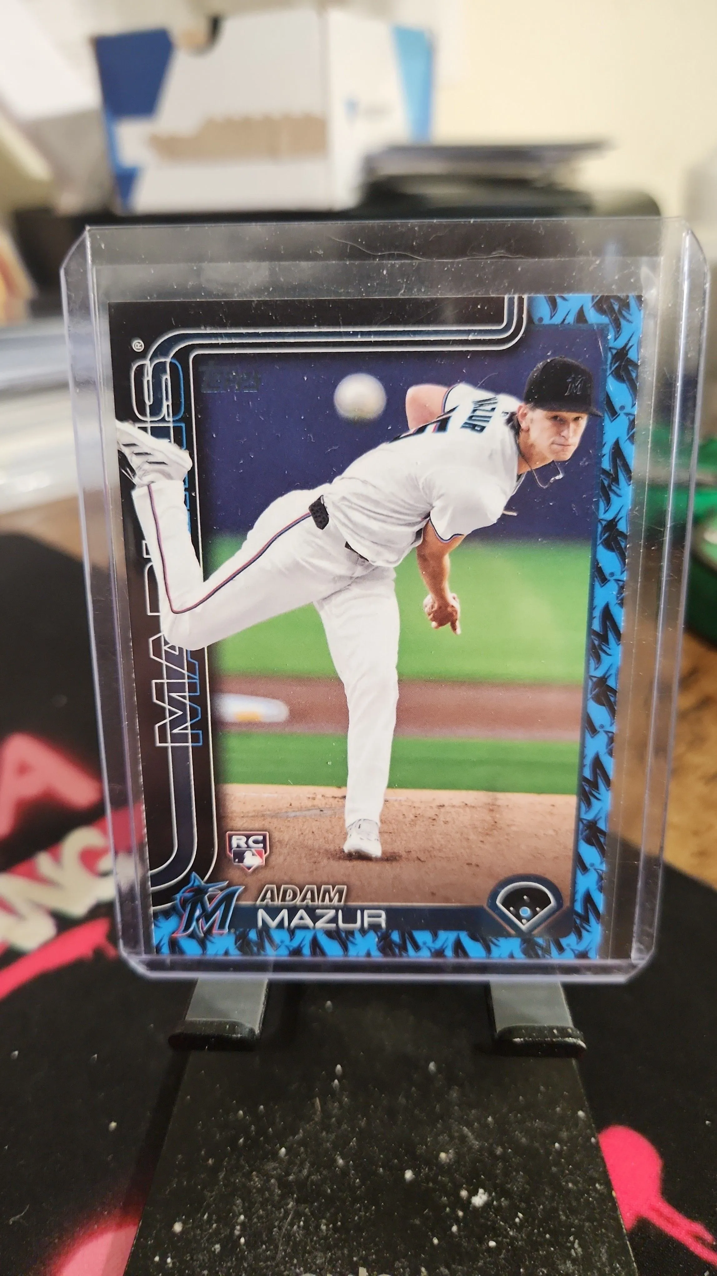 Product image for 2025 Topps Series 1 - Adam Mazur #309 Team Color Border (RC) SP Marlins