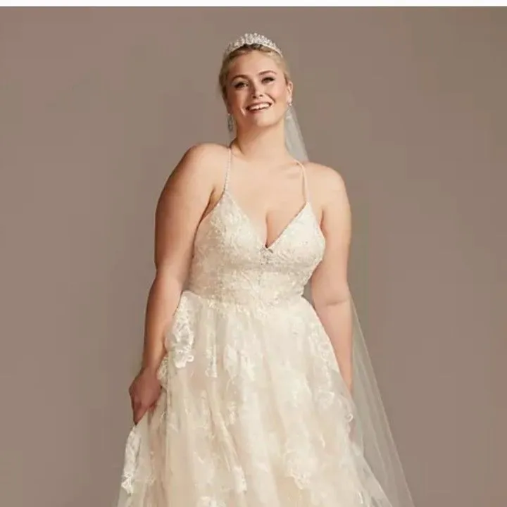 oleg cassini organza wedding dress Vintage Oleg Cassini Wedding Gown Size 0