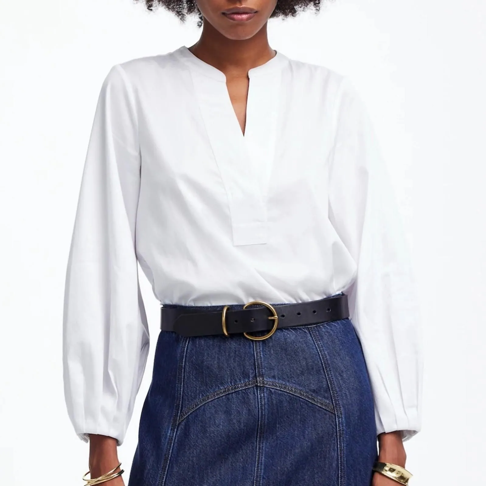 Product image for Madewell V-Neck Long-Sleeve Top