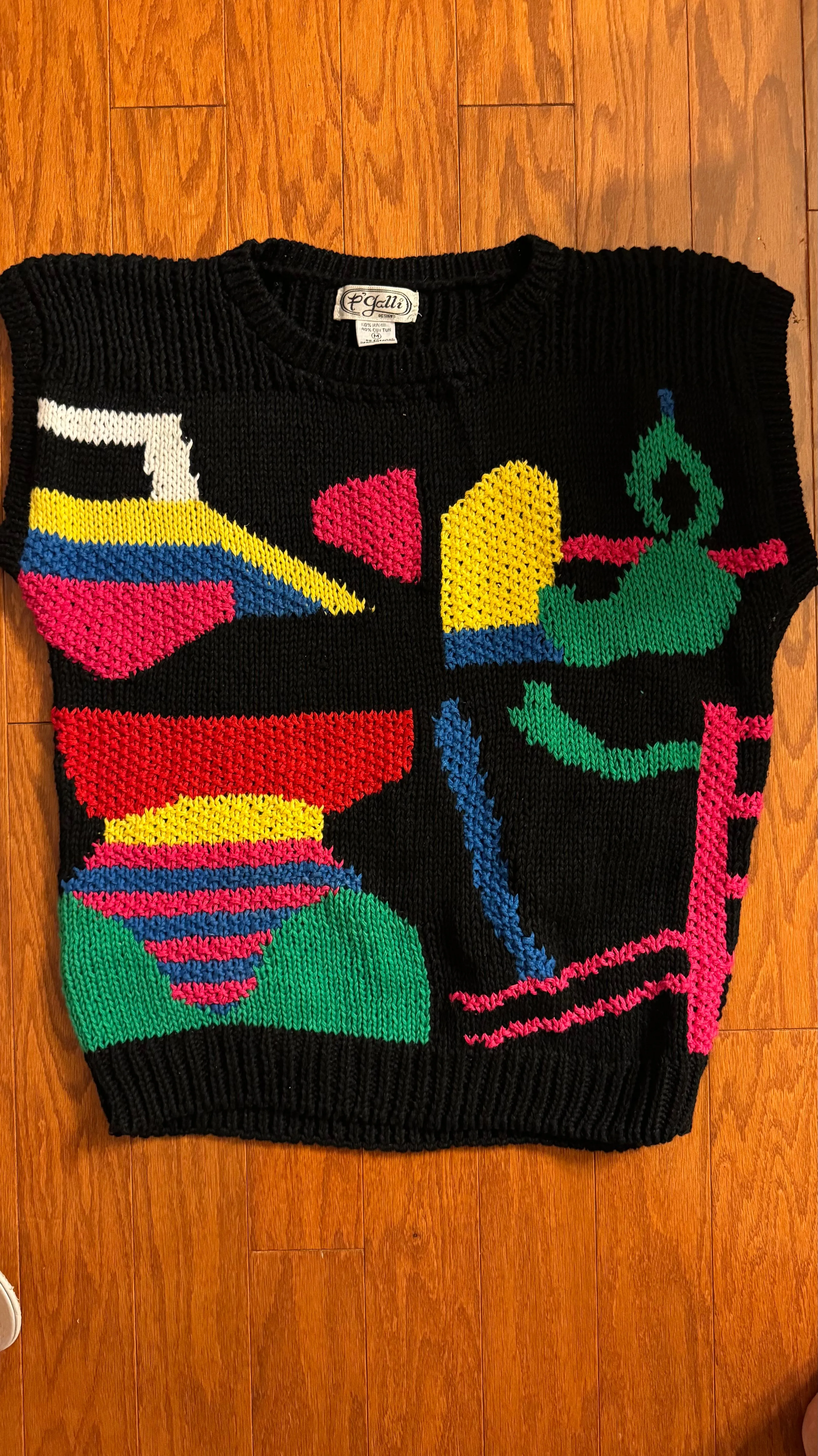 Product image for Size Medium Sleeveless Color block sweater