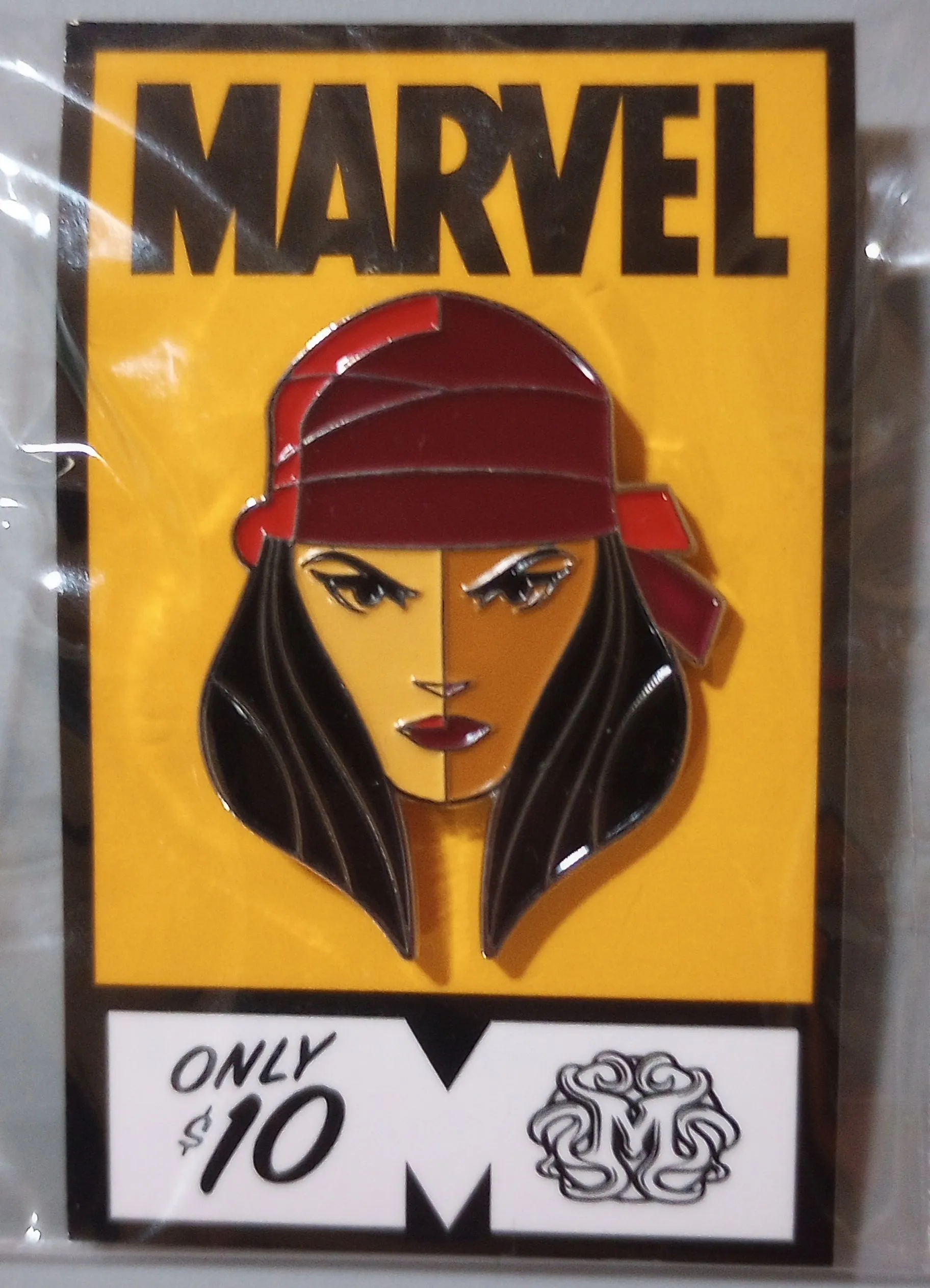 Product image for MONDO x MARVEL Daredevil Elektra Enamel Pin - Limited Edition - Tom Whalen Art