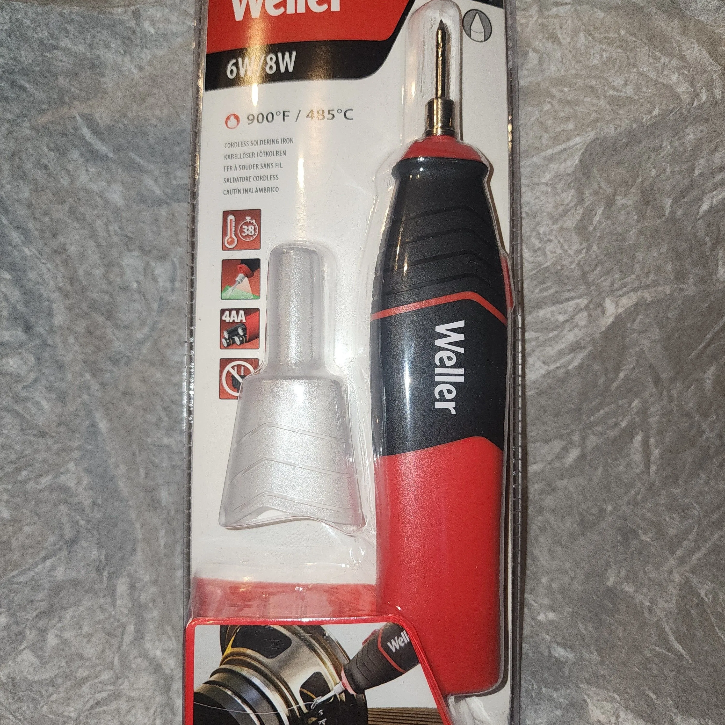 Product image for Weller 6W/8W Cordless Soldering Iron AA Battery Powered