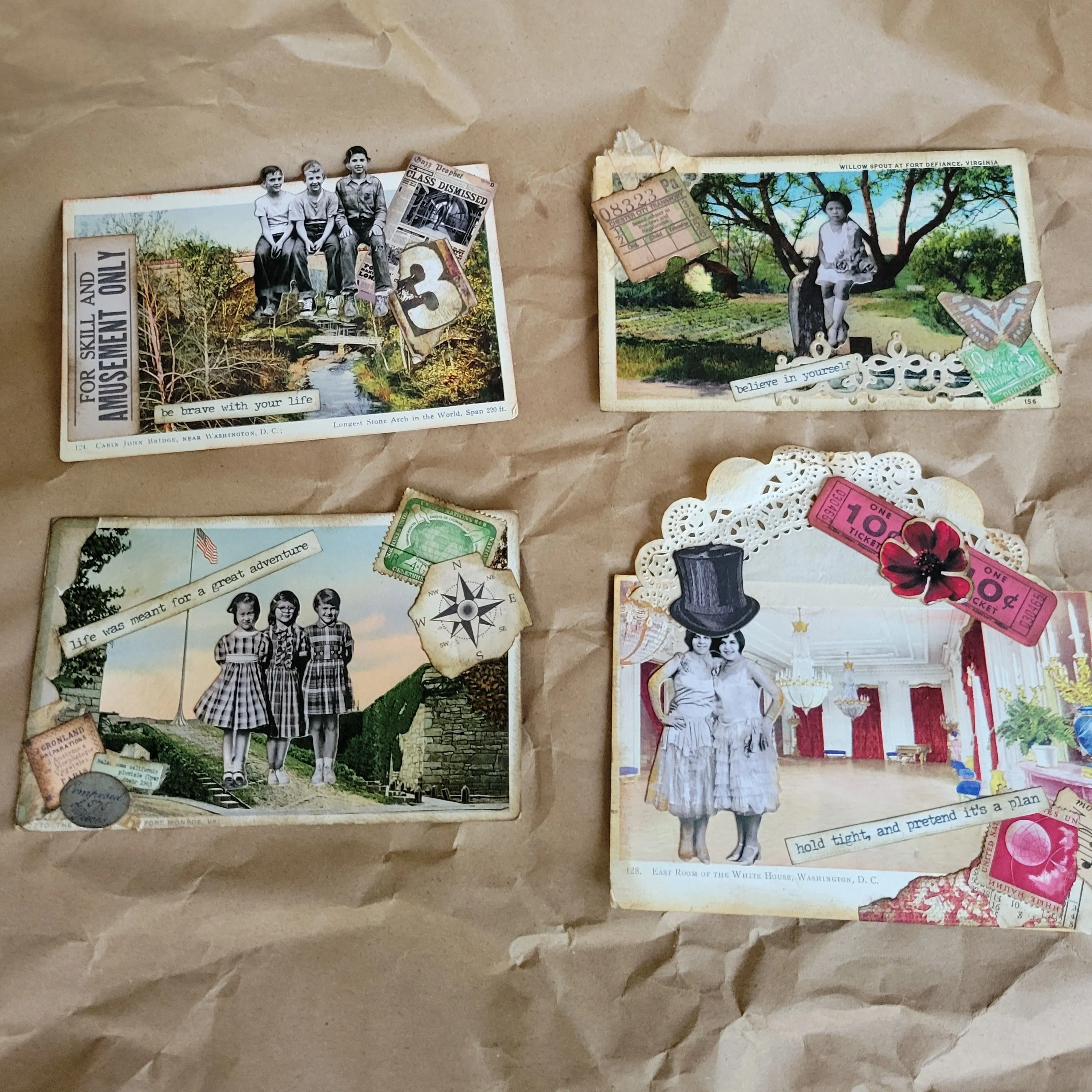 Product image for #002 altered postcards