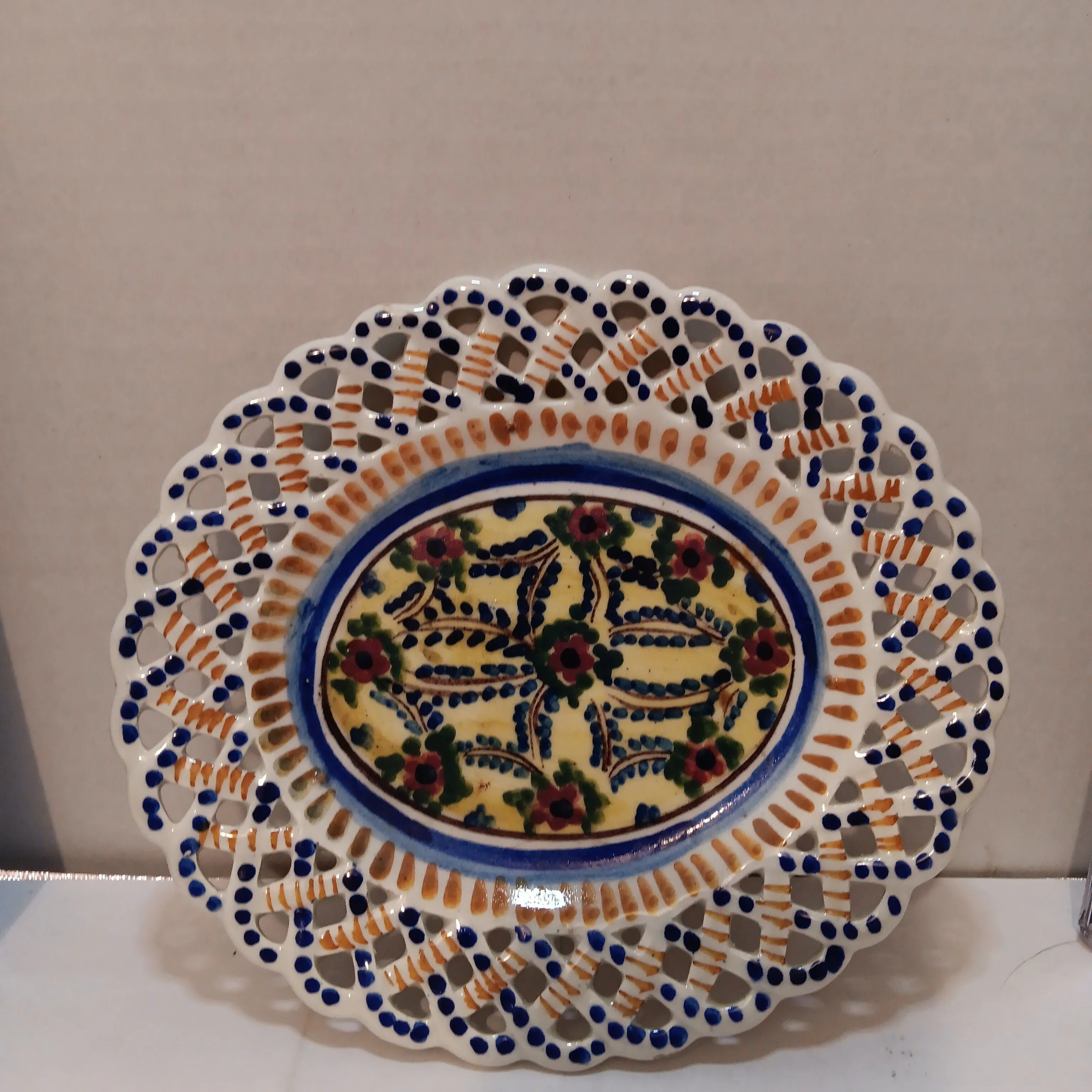 Product image for Vintage hand painted plate.