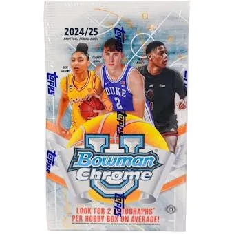 Product image for 2024-25 Bowman University Chrome Basketball Hobby Box