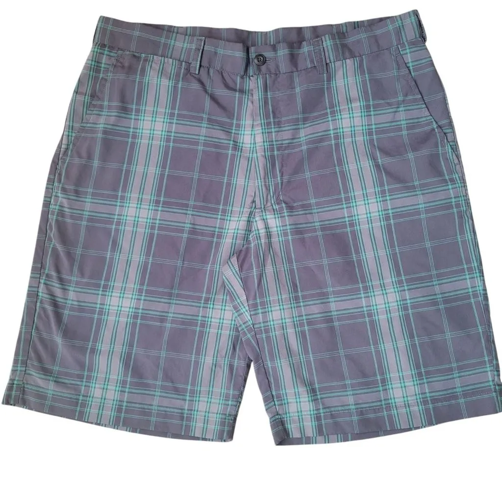 Product image for Ben Hogan Performance Men Plaid Shorts Size 34 Inseam 9.5"  Excellent Condition