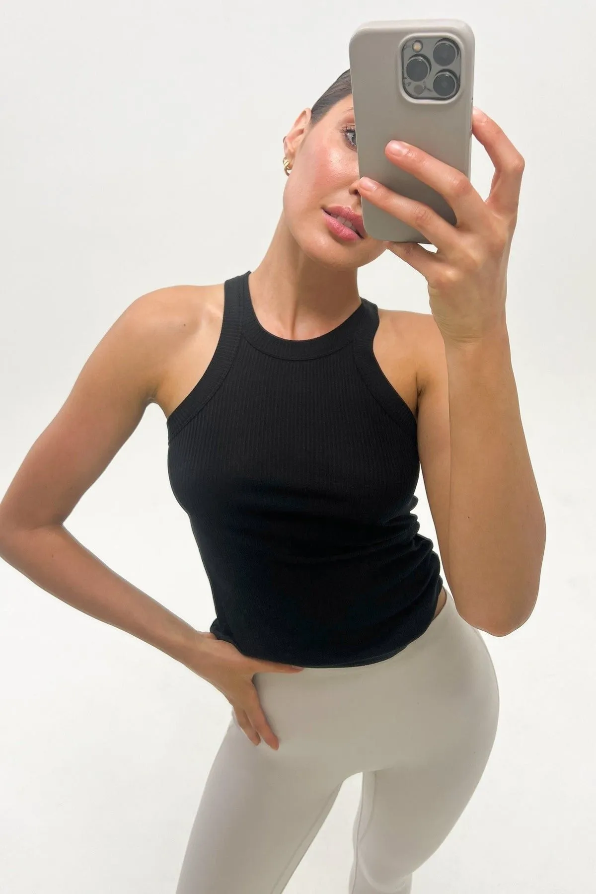 Product image for #008 NWT Bandier Ribbed Tank Sz Medium 