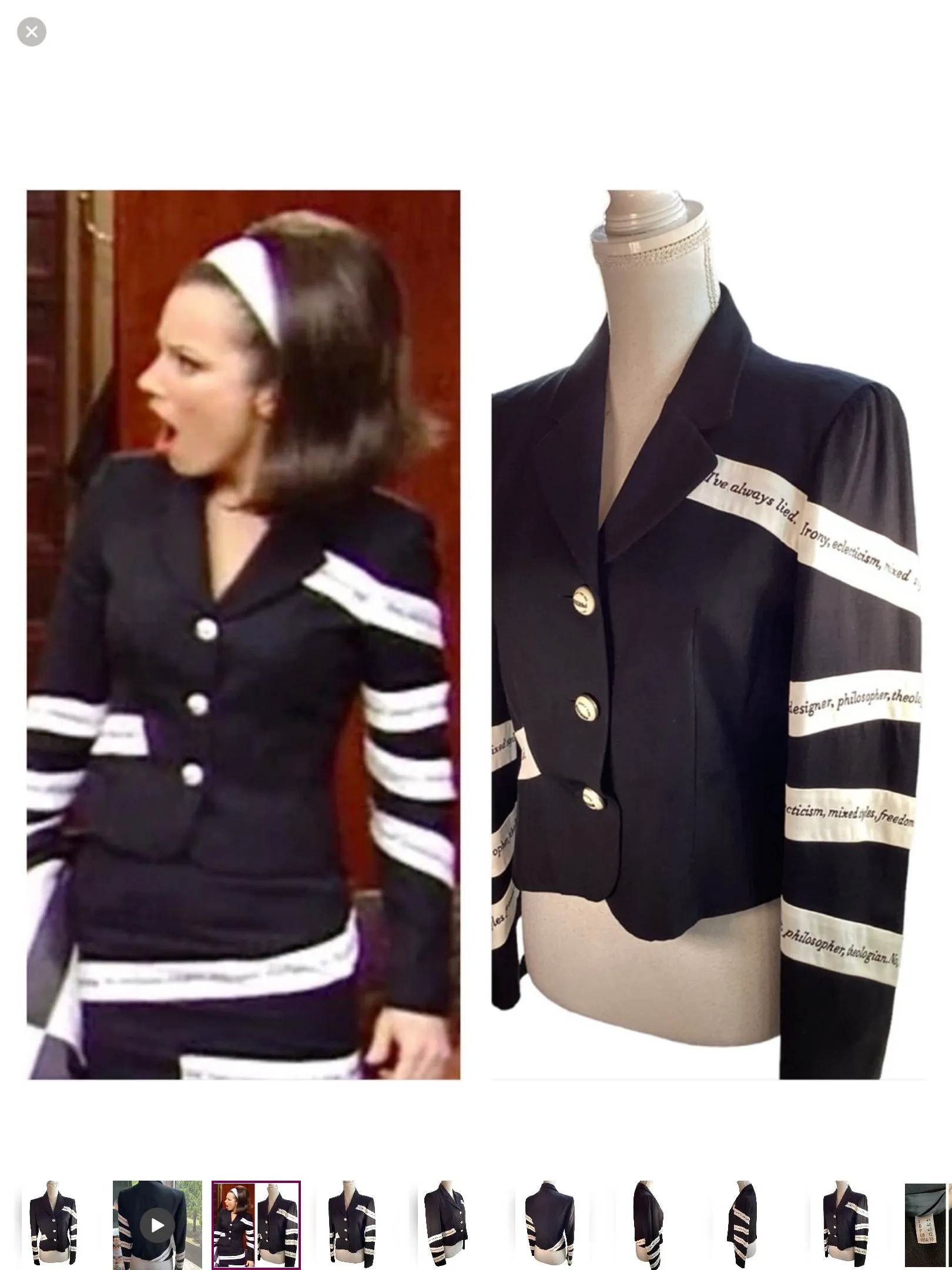 Product image for 1990's Moschino Manifesto Blazer