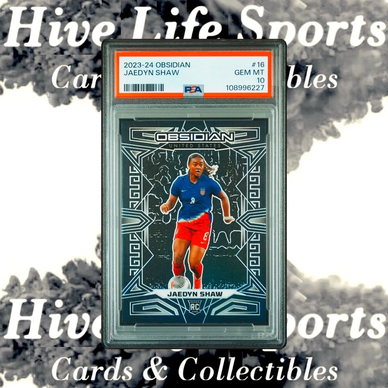 Product image for Jaedyn Shaw 2023-24 Obsidian RC /120 #16 USA PSA 10