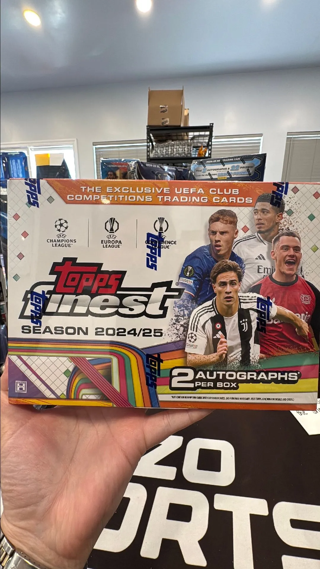 Product image for 2024/25 Topps UEFA Club Competitions Finest Soccer Hobby box