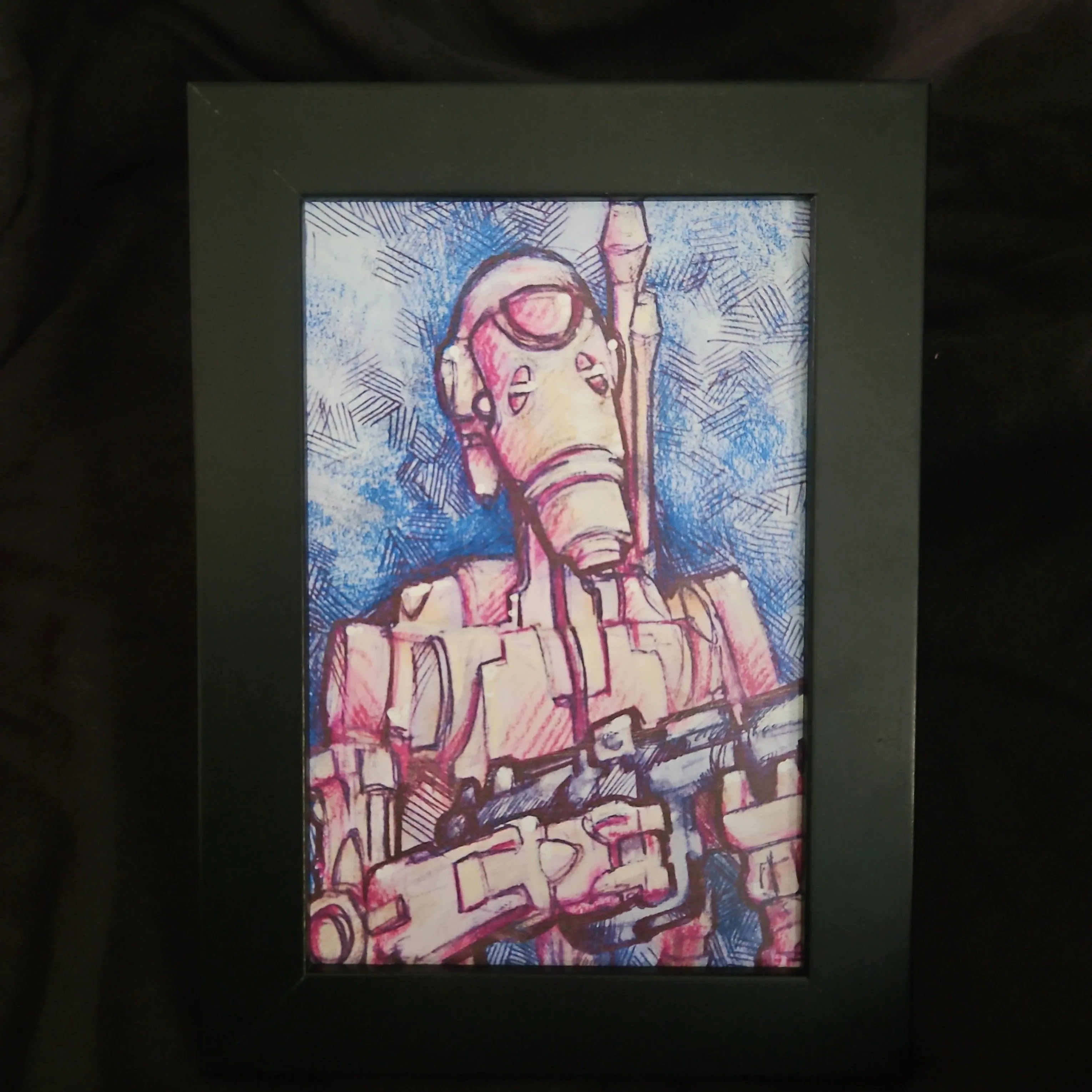 Product image for **PRINT-4×6** "Roger Roger" & Frame/Stand. "No Fig"