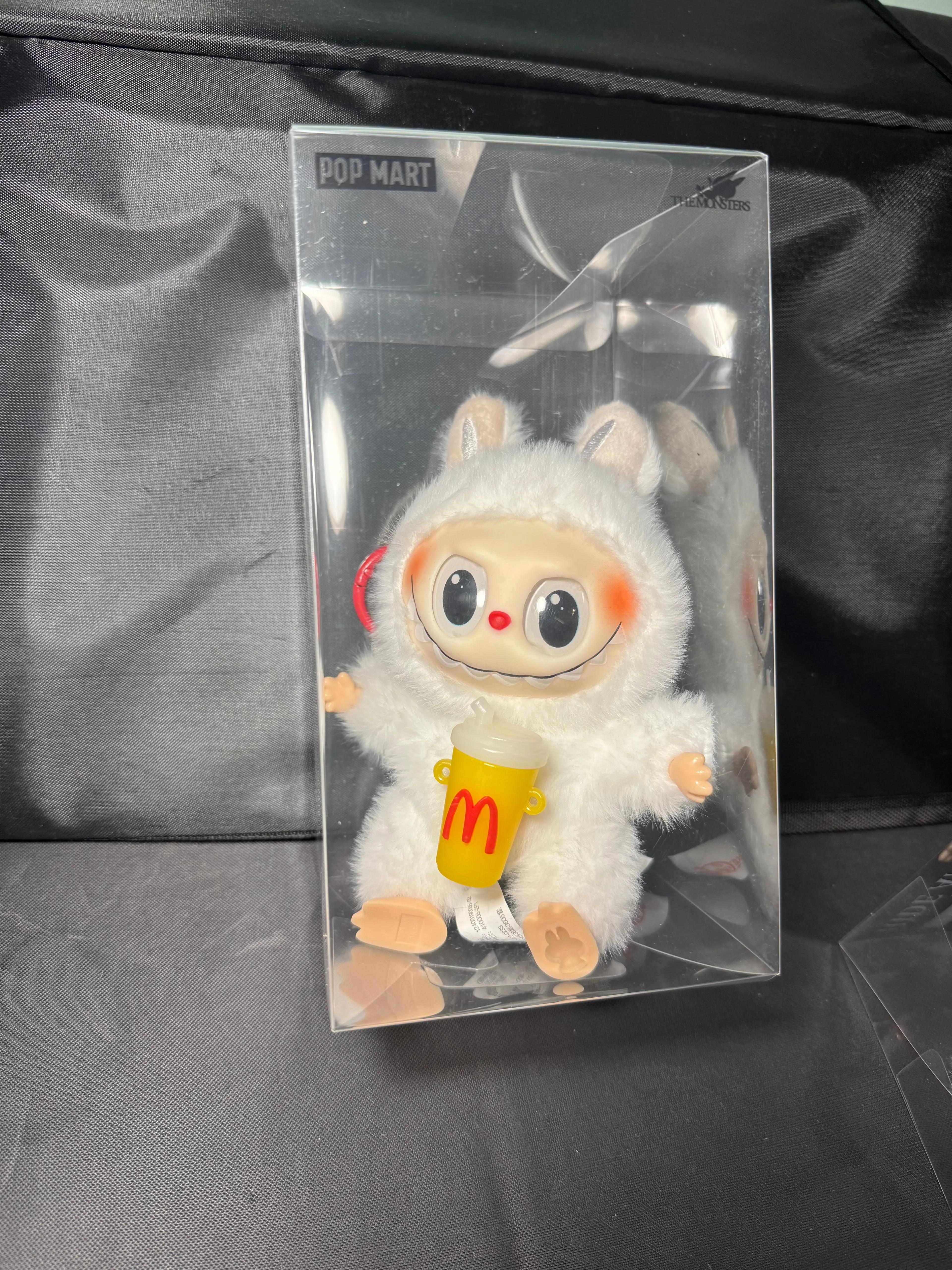 Product image for Labubu white plush character toy  cup McDonalds  keychain new inbox